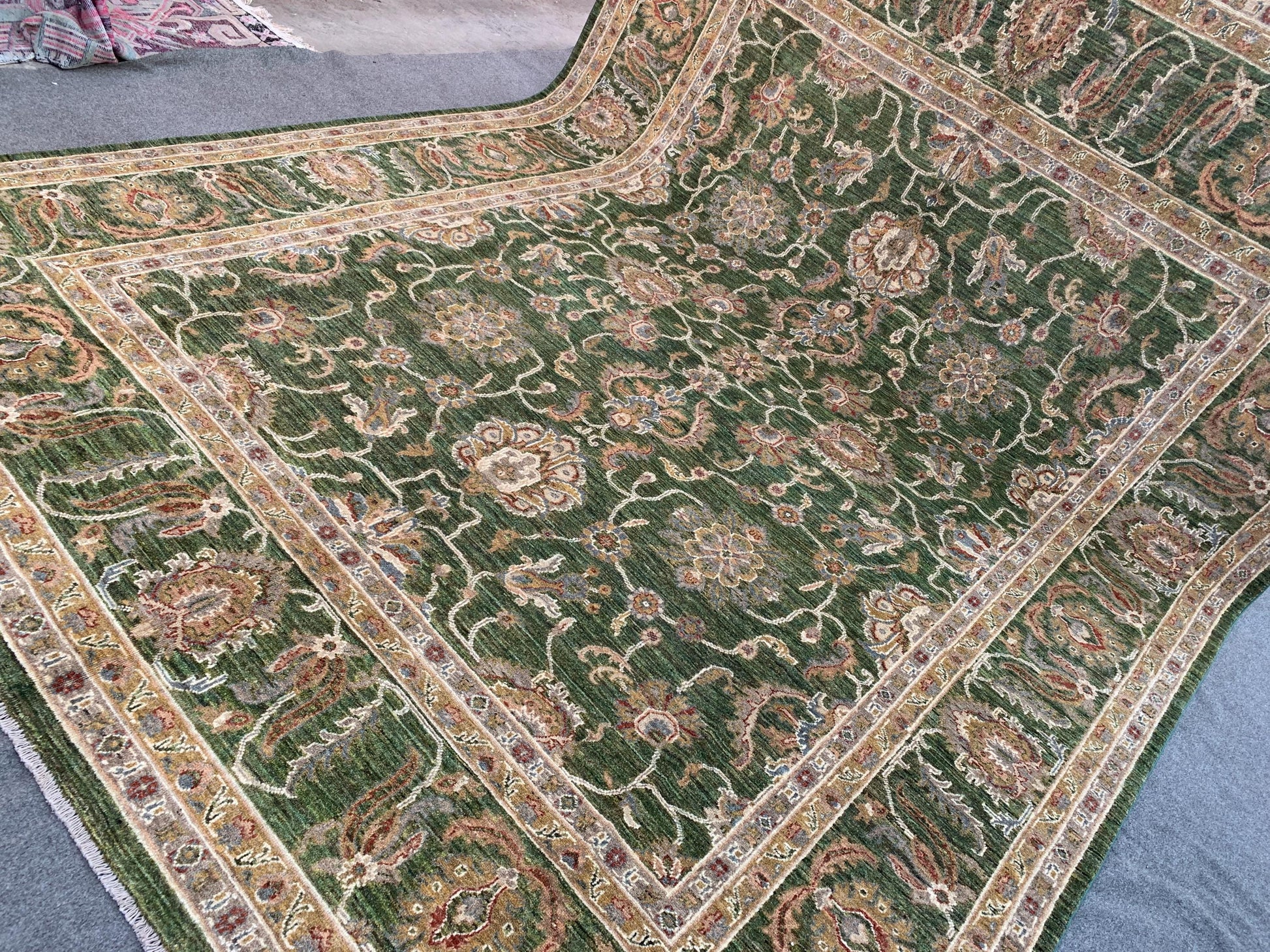 Turquoise Green Rug Handmade Wool Rug, Natural dyes Rug Large Afghan Floral Chobi Rug, Turkmen Traditional Rug, Bedroom Living Room Rug 8x11