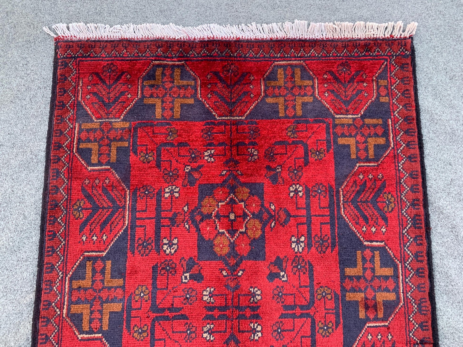 Afghan Bukhara design Rug, Afghan Handmade Rug, Khal Mohammadi Rug, Oriental Wool Rug, Home Decor Rug, Rugs for Kitchen Bedroom Rug 3x4 ft