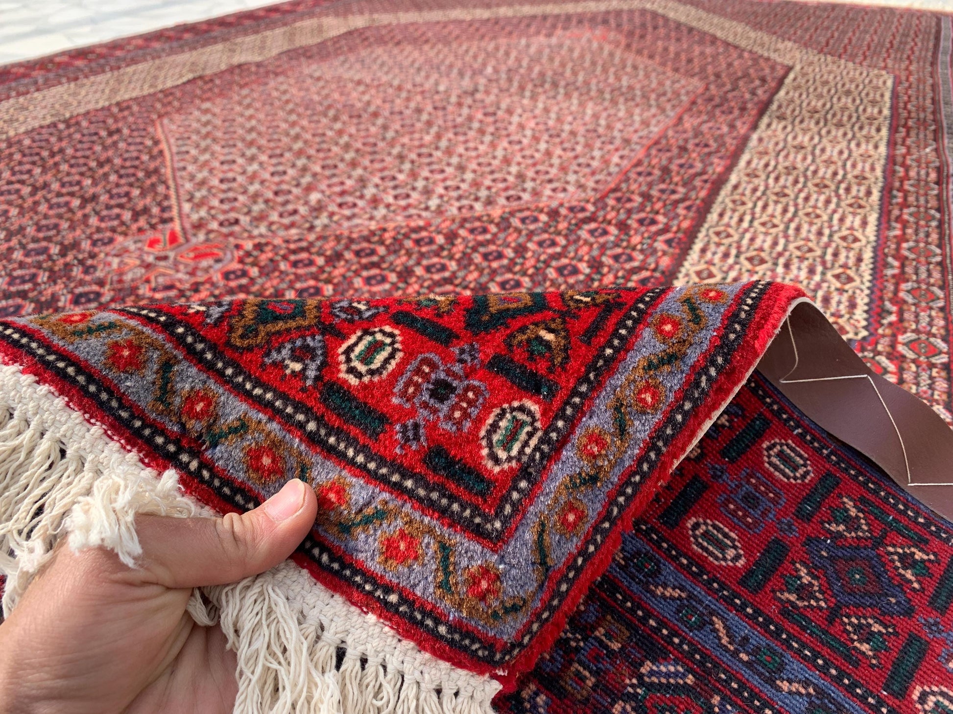 7x10 ft Vintage Geometric Rug, Hand Knotted Wool Rug, High Quality Rug Antique Oriental Rug, Home Decor Rug Dining Room Rug Living Room Rug.