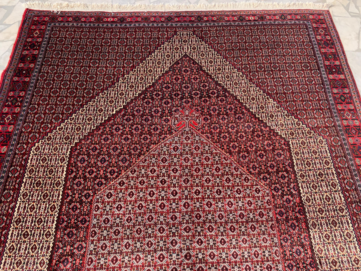 7x10 ft Vintage Geometric Rug, Hand Knotted Wool Rug, High Quality Rug Antique Oriental Rug, Home Decor Rug Dining Room Rug Living Room Rug.