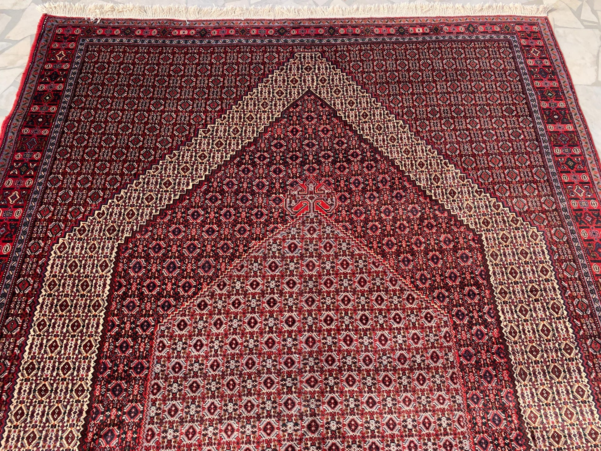 7x10 ft Vintage Geometric Rug, Hand Knotted Wool Rug, High Quality Rug Antique Oriental Rug, Home Decor Rug Dining Room Rug Living Room Rug.