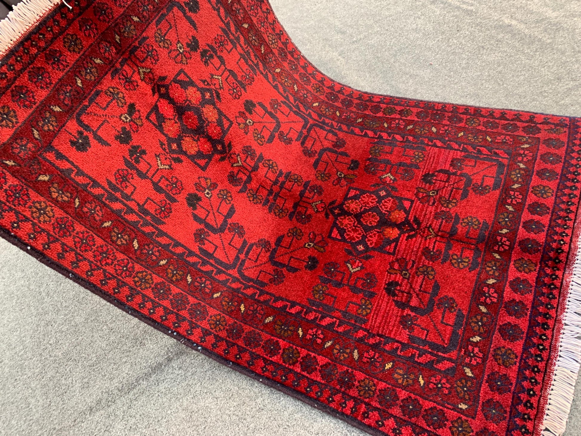 Red Bukhara design Rug, Afghan Khal Mohammadi Rug, Hand Knotted Wool Rug, Oriental Rug, Home Decor Rug, Bedroom Rug, Kitchen Rug 3x4 ft