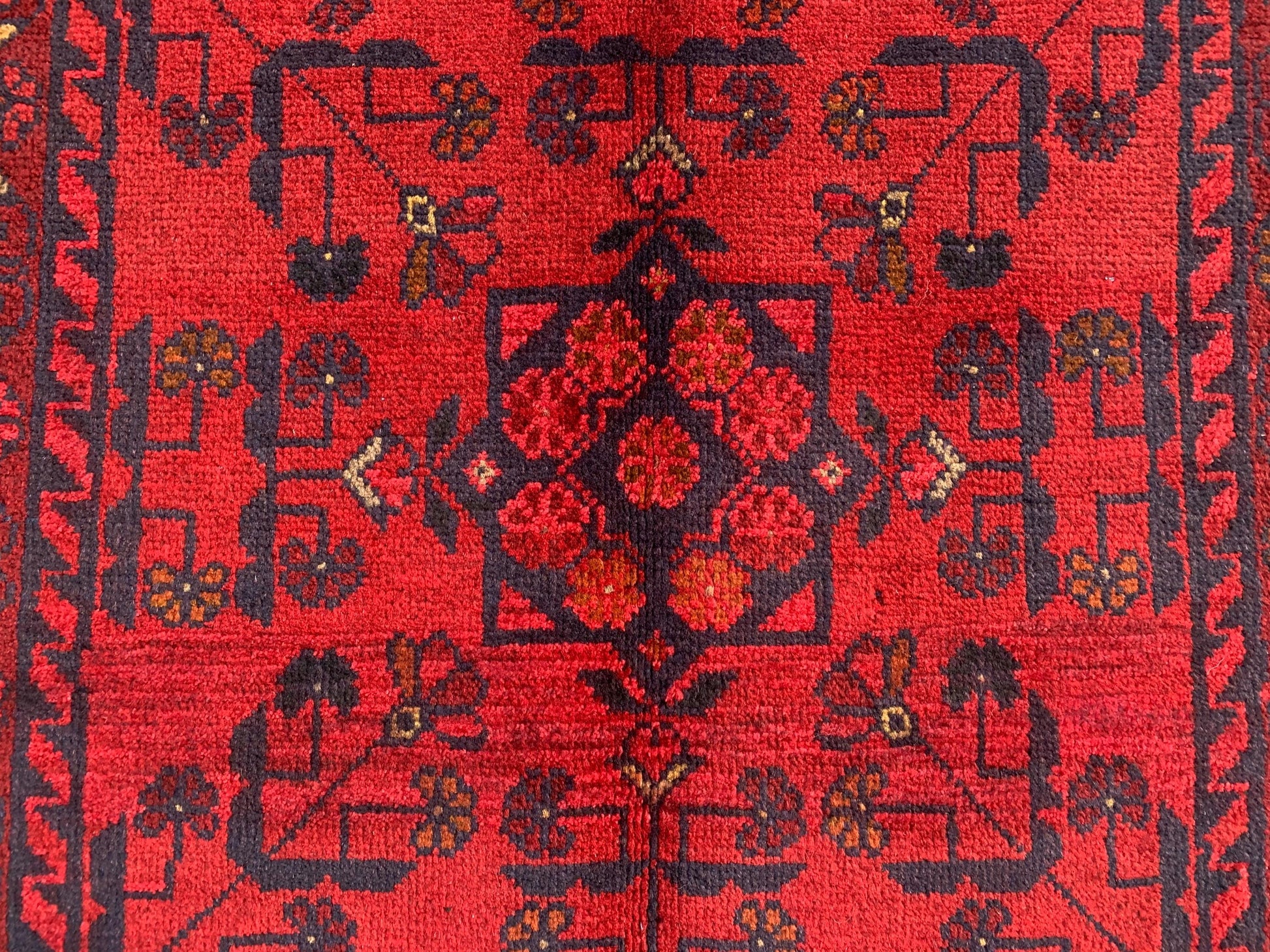 Red Bukhara design Rug, Afghan Khal Mohammadi Rug, Hand Knotted Wool Rug, Oriental Rug, Home Decor Rug, Bedroom Rug, Kitchen Rug 3x4 ft