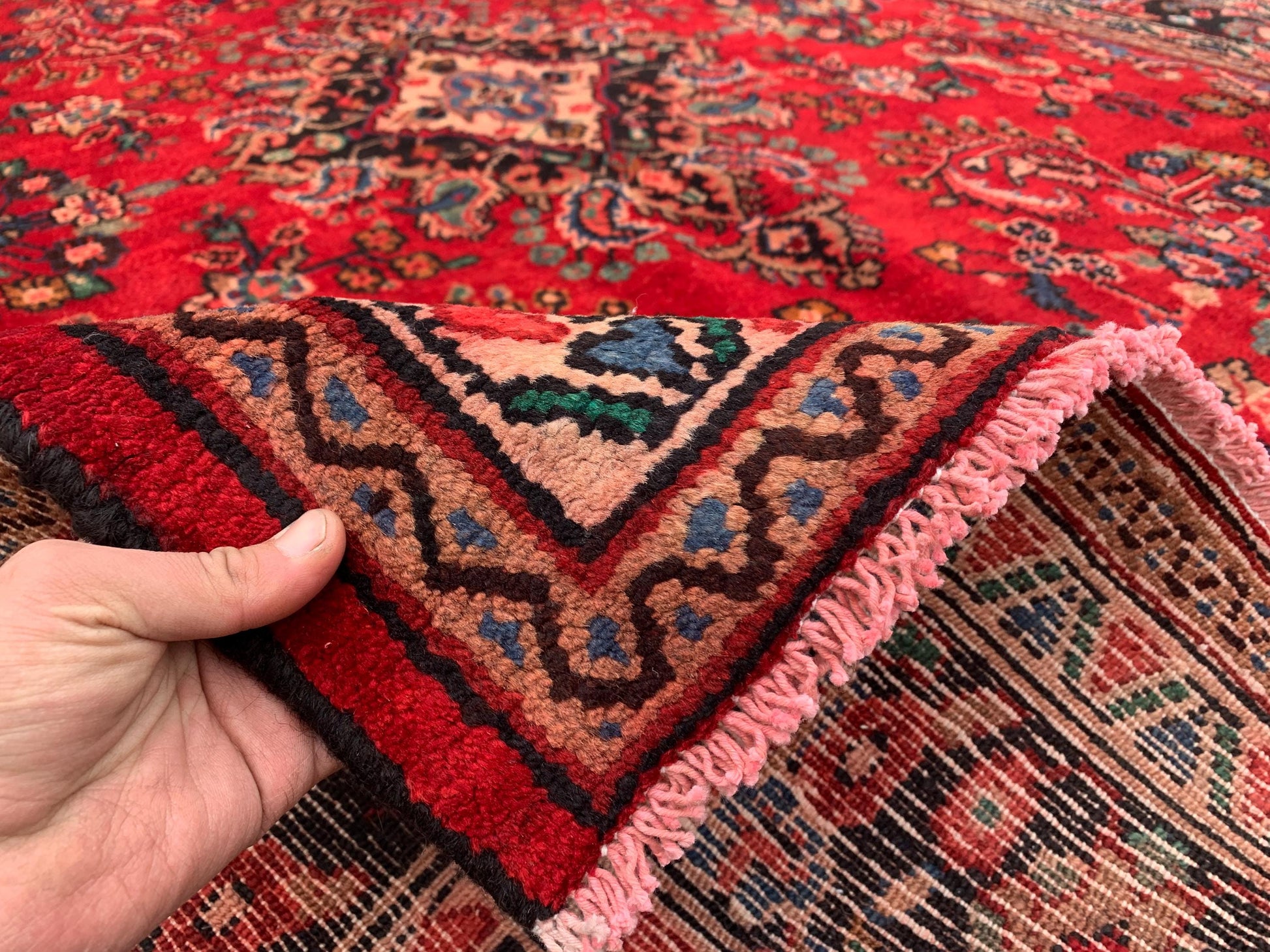 Vintage Caucasian design Rug, Hand knotted Wool Rug, Afghan Geometric Rug, Turkmen Tribal Rug, Oriental Rug Dining Room Living Room Rug 7x10