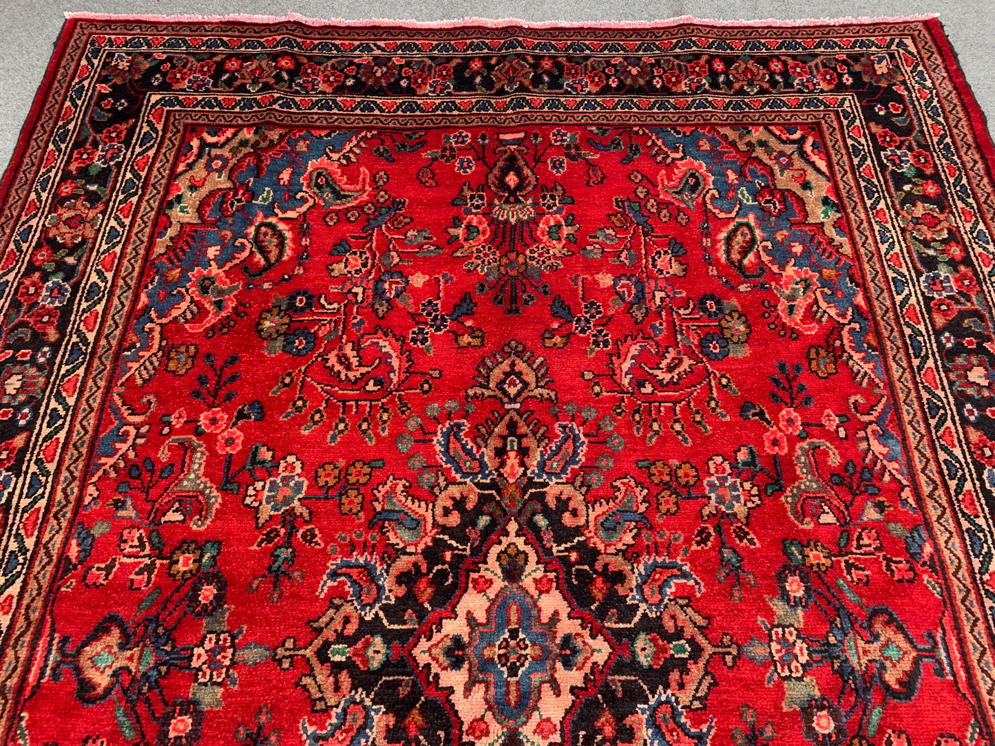 Vintage Caucasian design Rug, Hand knotted Wool Rug, Afghan Geometric Rug, Turkmen Tribal Rug, Oriental Rug Dining Room Living Room Rug 7x10