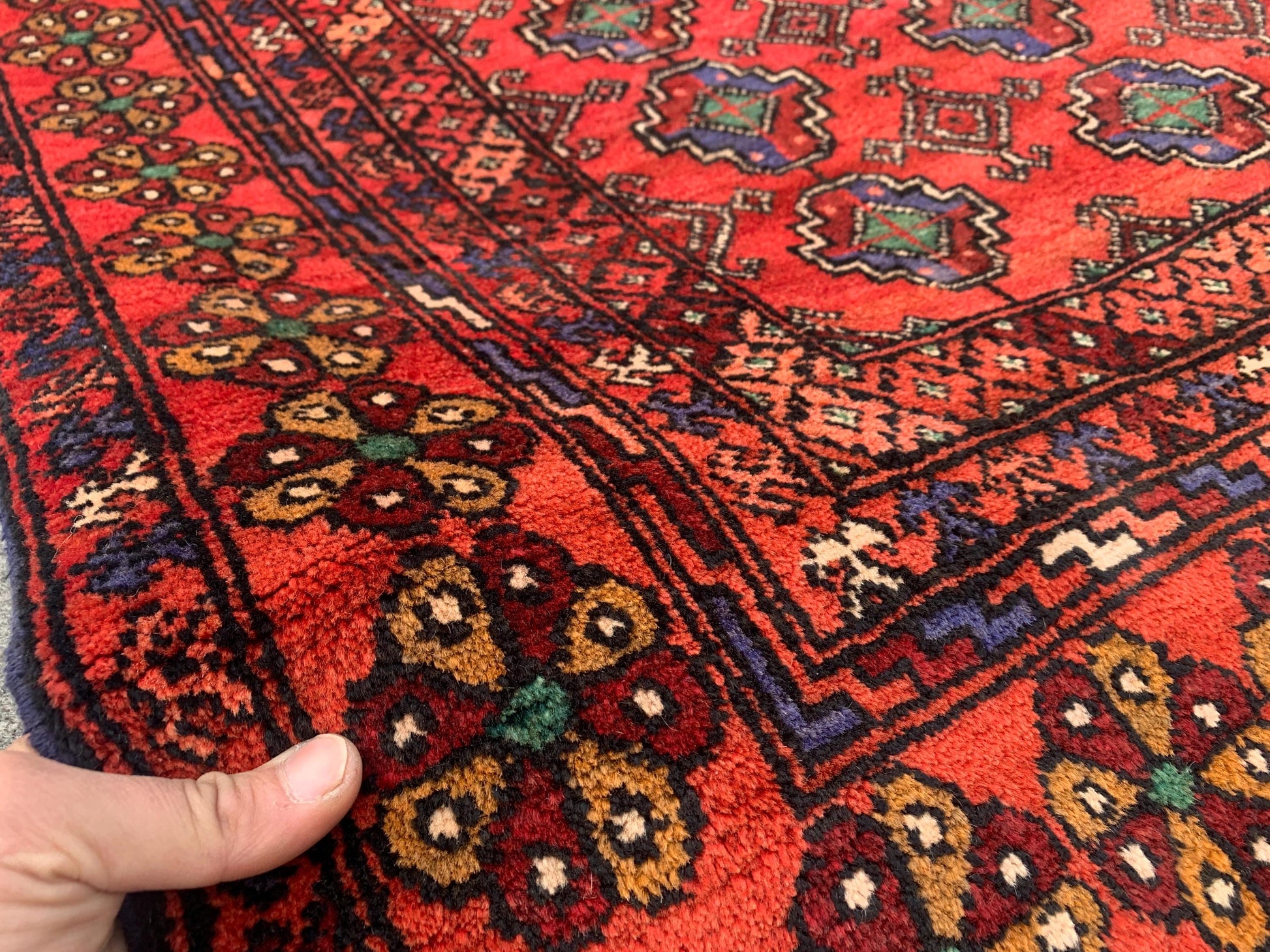 4x6 Famous HeratI Baluchi Rug, Afghan Handmade Rug. Mowri design Rug, Oriental Wool Rug Tribal Rug, Home Decor Rug, Living Room Bedroom Rug.