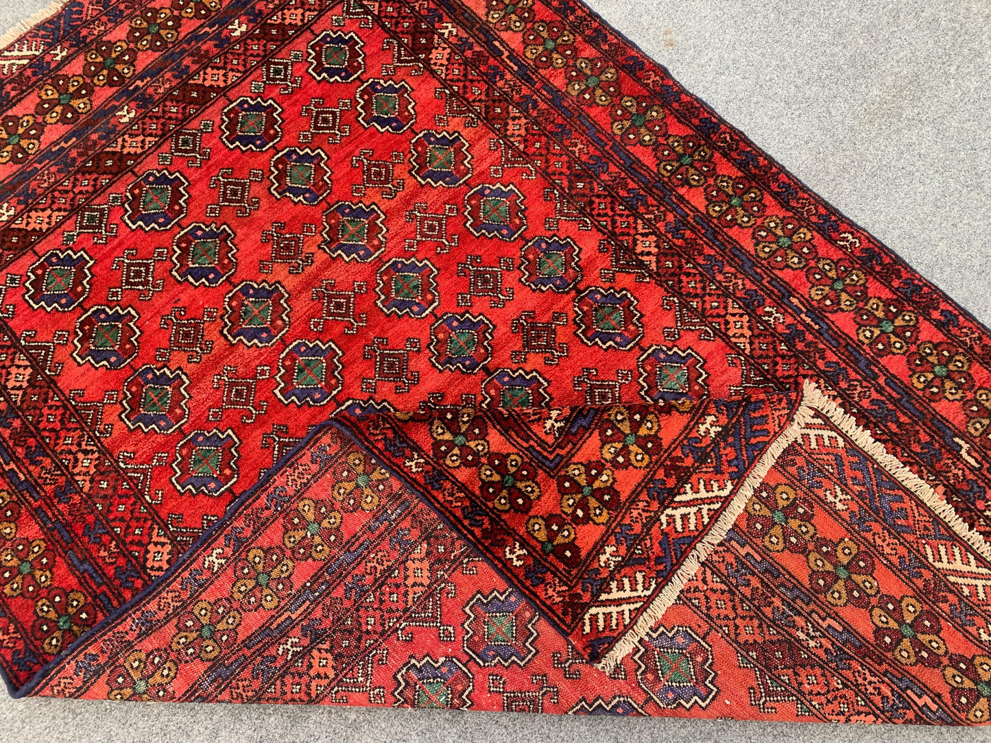 4x6 Famous HeratI Baluchi Rug, Afghan Handmade Rug. Mowri design Rug, Oriental Wool Rug Tribal Rug, Home Decor Rug, Living Room Bedroom Rug.