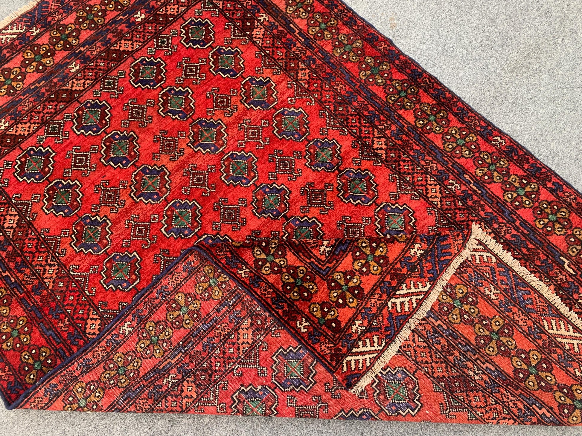 4x6 Famous HeratI Baluchi Rug, Afghan Handmade Rug. Mowri design Rug, Oriental Wool Rug Tribal Rug, Home Decor Rug, Living Room Bedroom Rug.