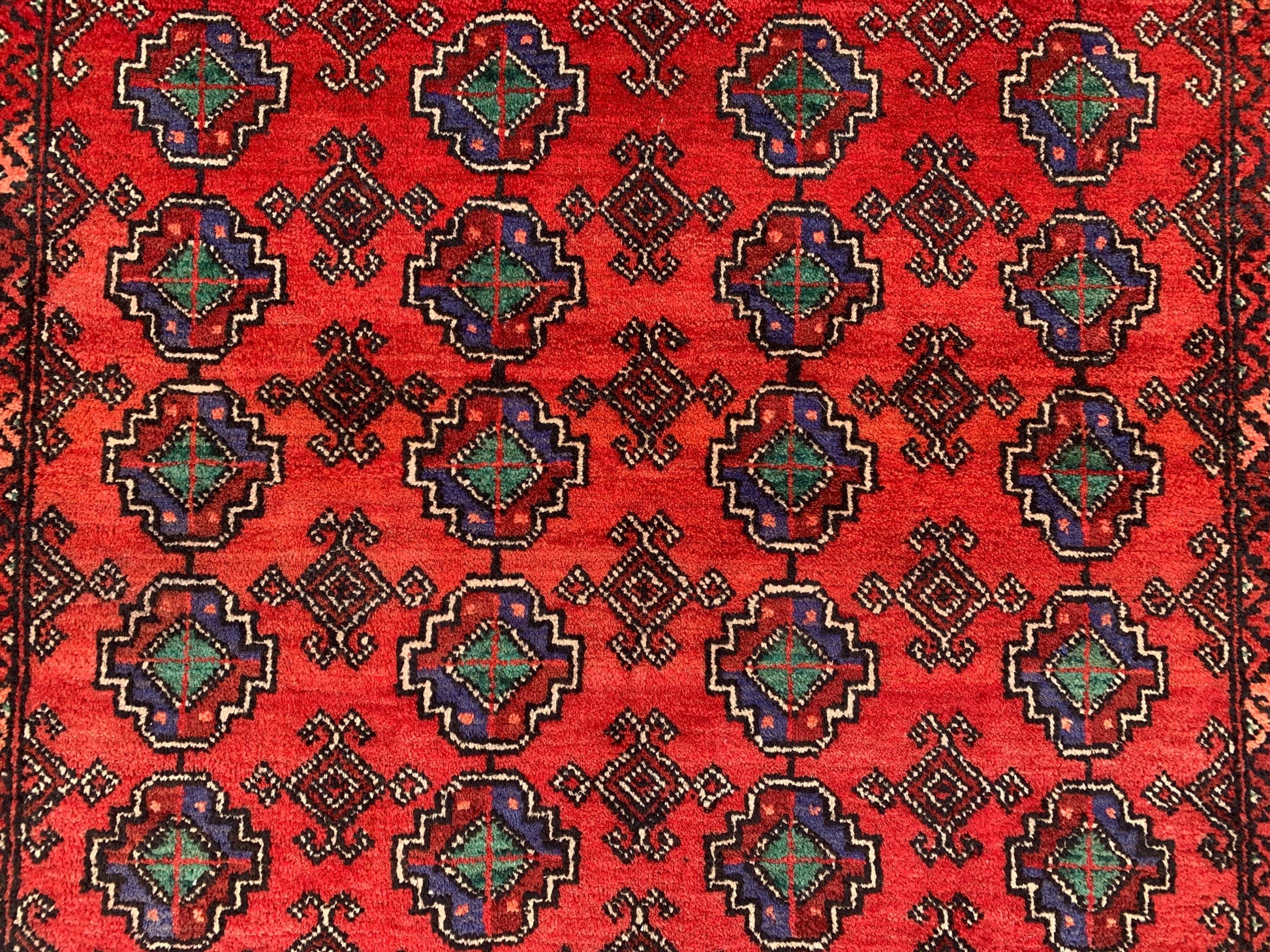 4x6 Famous HeratI Baluchi Rug, Afghan Handmade Rug. Mowri design Rug, Oriental Wool Rug Tribal Rug, Home Decor Rug, Living Room Bedroom Rug.