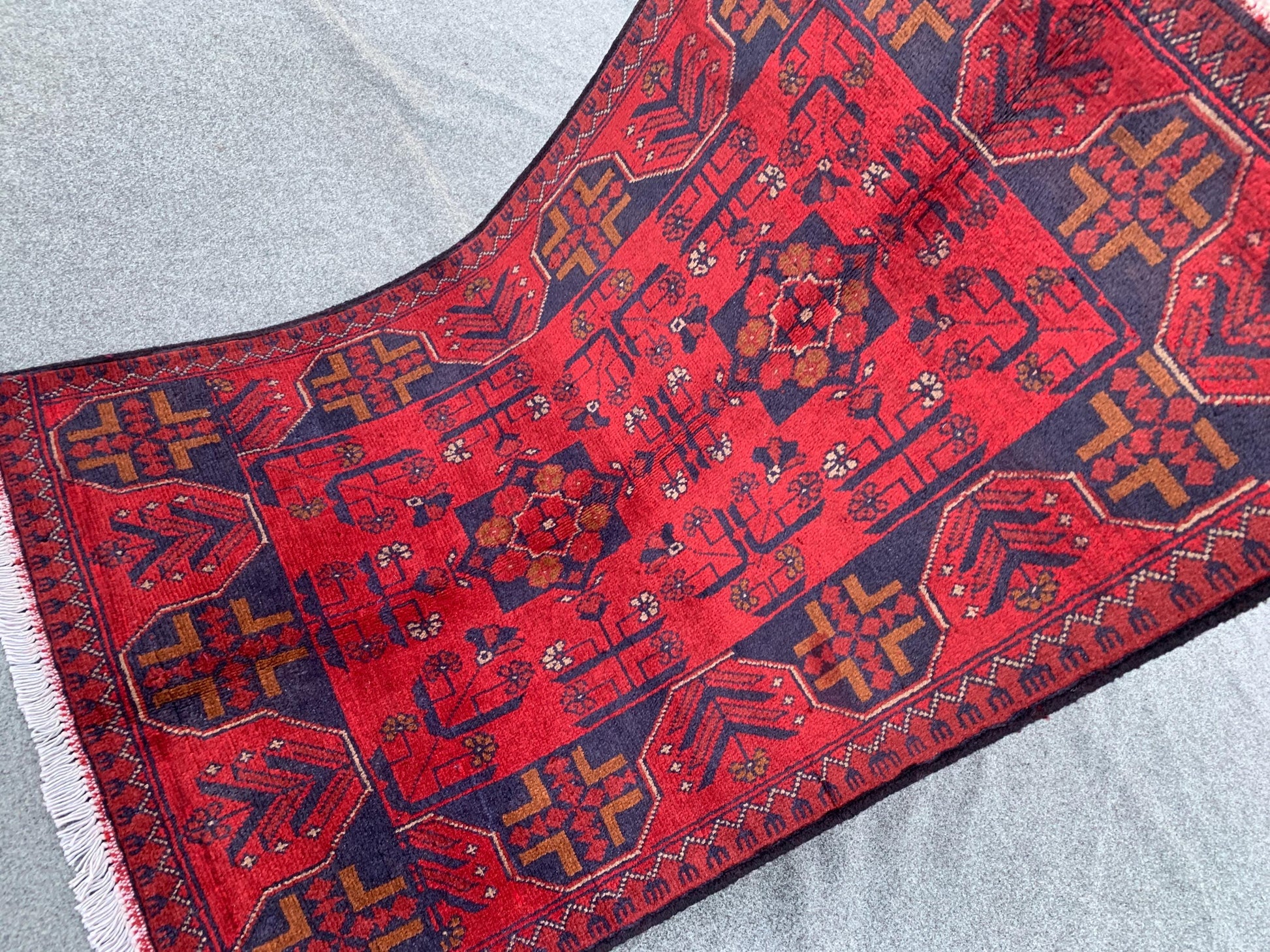 Afghan Bukhara design Rug, Afghan Handmade Rug, Khal Mohammadi Rug, Oriental Wool Rug, Home Decor Rug, Rugs for Kitchen Bedroom Rug 3x4 ft