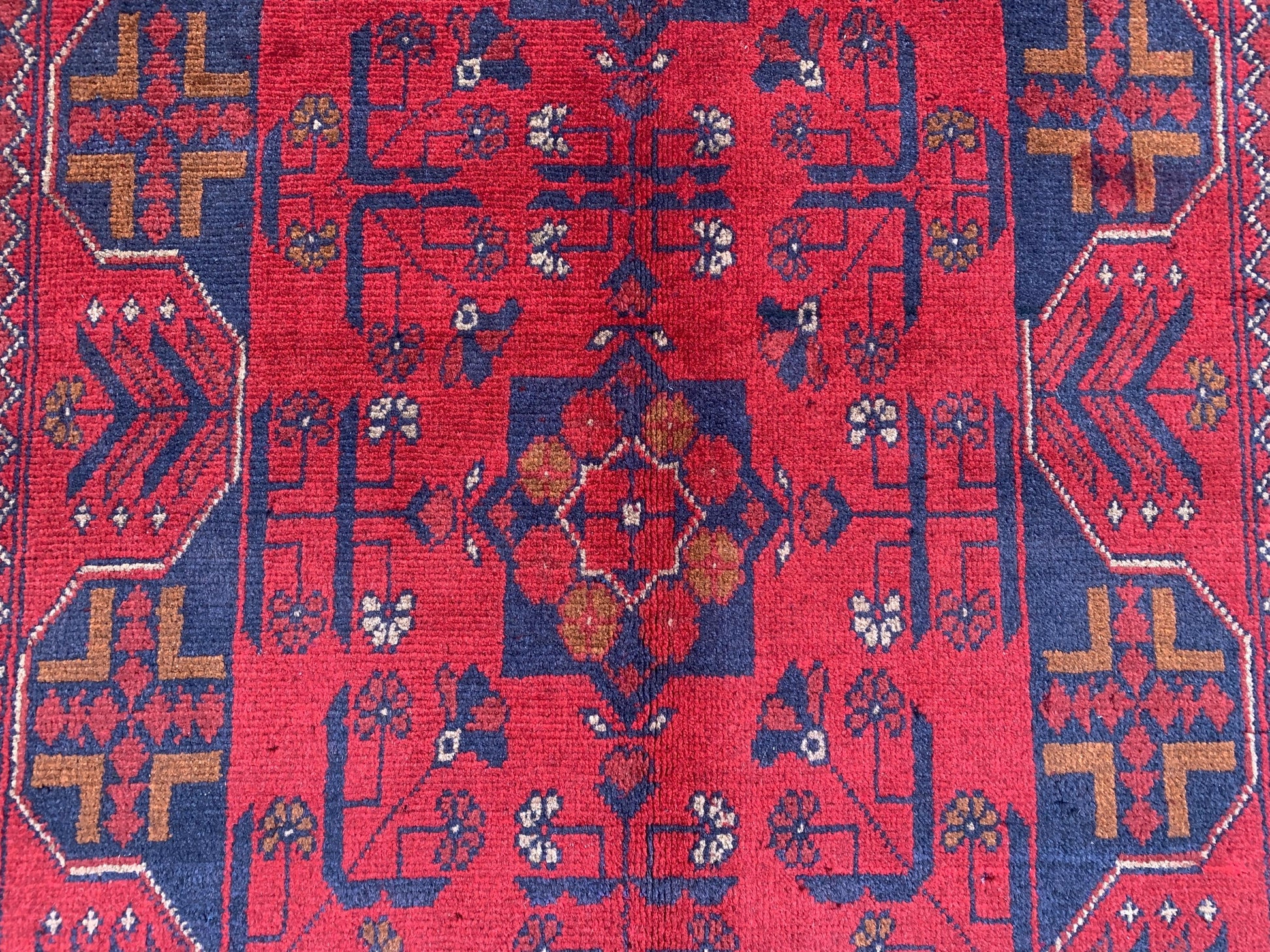 Afghan Bukhara design Rug, Afghan Handmade Rug, Khal Mohammadi Rug, Oriental Wool Rug, Home Decor Rug, Rugs for Kitchen Bedroom Rug 3x4 ft