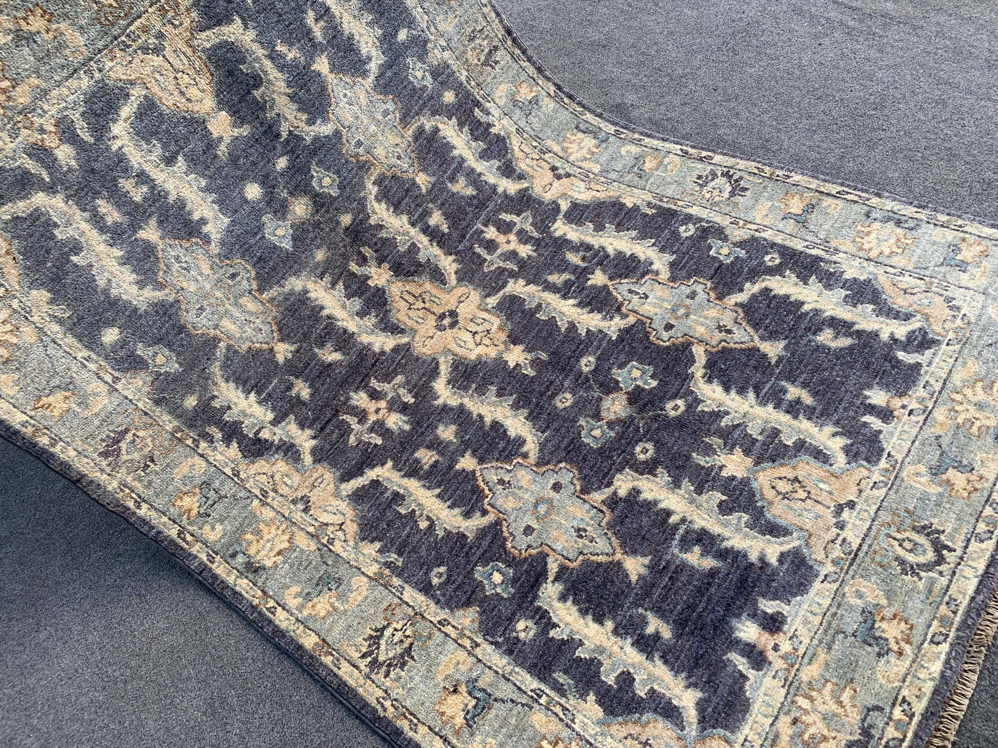 3x5 ft Grey Afghan Rug, Hand Knotted Turkmen Wool Rug, Traditional Turkmen Rug Famous Chobi Rug, Home Decor Rug Living Room Rug Bedroom Rug.