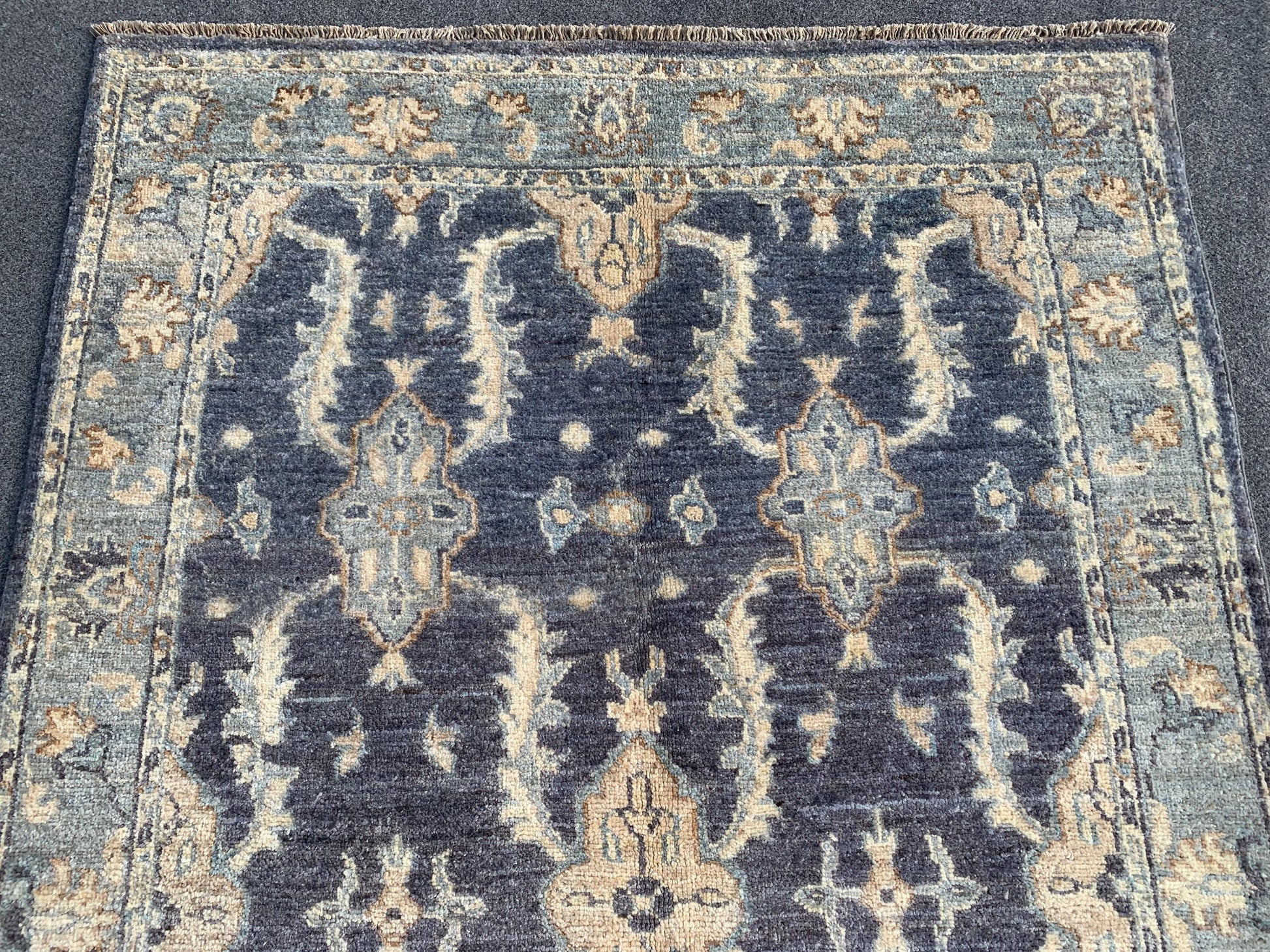 3x5 ft Grey Afghan Rug, Hand Knotted Turkmen Wool Rug, Traditional Turkmen Rug Famous Chobi Rug, Home Decor Rug Living Room Rug Bedroom Rug.