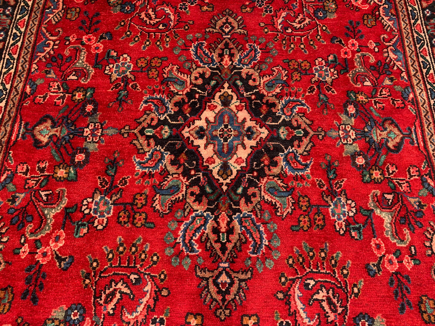 Vintage Caucasian design Rug, Hand knotted Wool Rug, Afghan Geometric Rug, Turkmen Tribal Rug, Oriental Rug Dining Room Living Room Rug 7x10