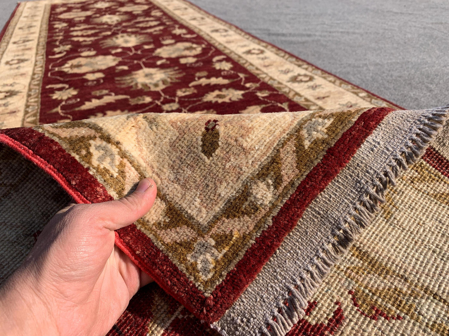 Red Afghan Runner Rug, Turkmen Hand Knotted Wool Rug, Chobi Area Floral Rug, Traditional Runner Rug, Home Decor Rug, Hallway Runner Rug 3x10