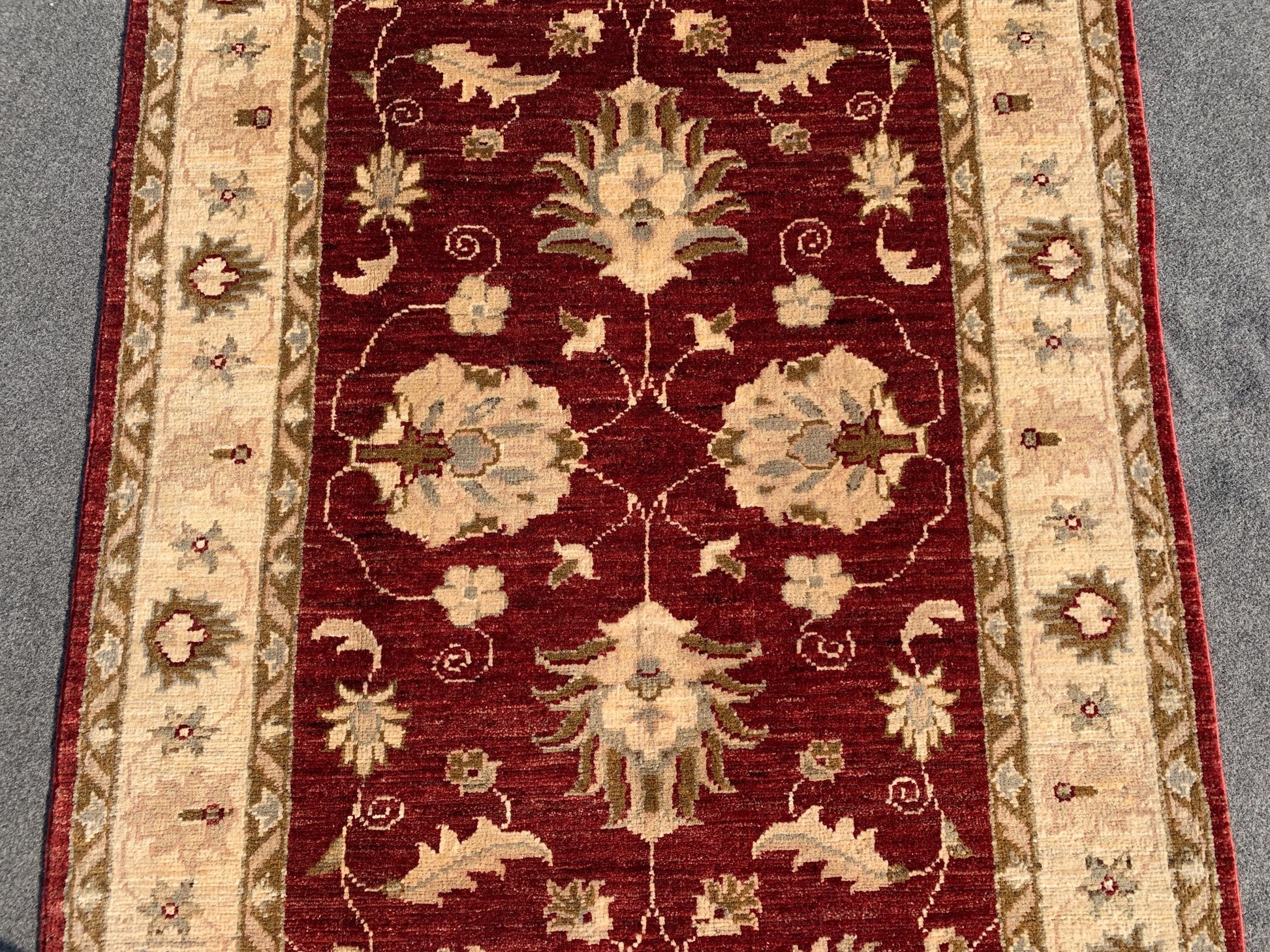 Red Afghan Runner Rug, Turkmen Hand Knotted Wool Rug, Chobi Area Floral Rug, Traditional Runner Rug, Home Decor Rug, Hallway Runner Rug 3x10