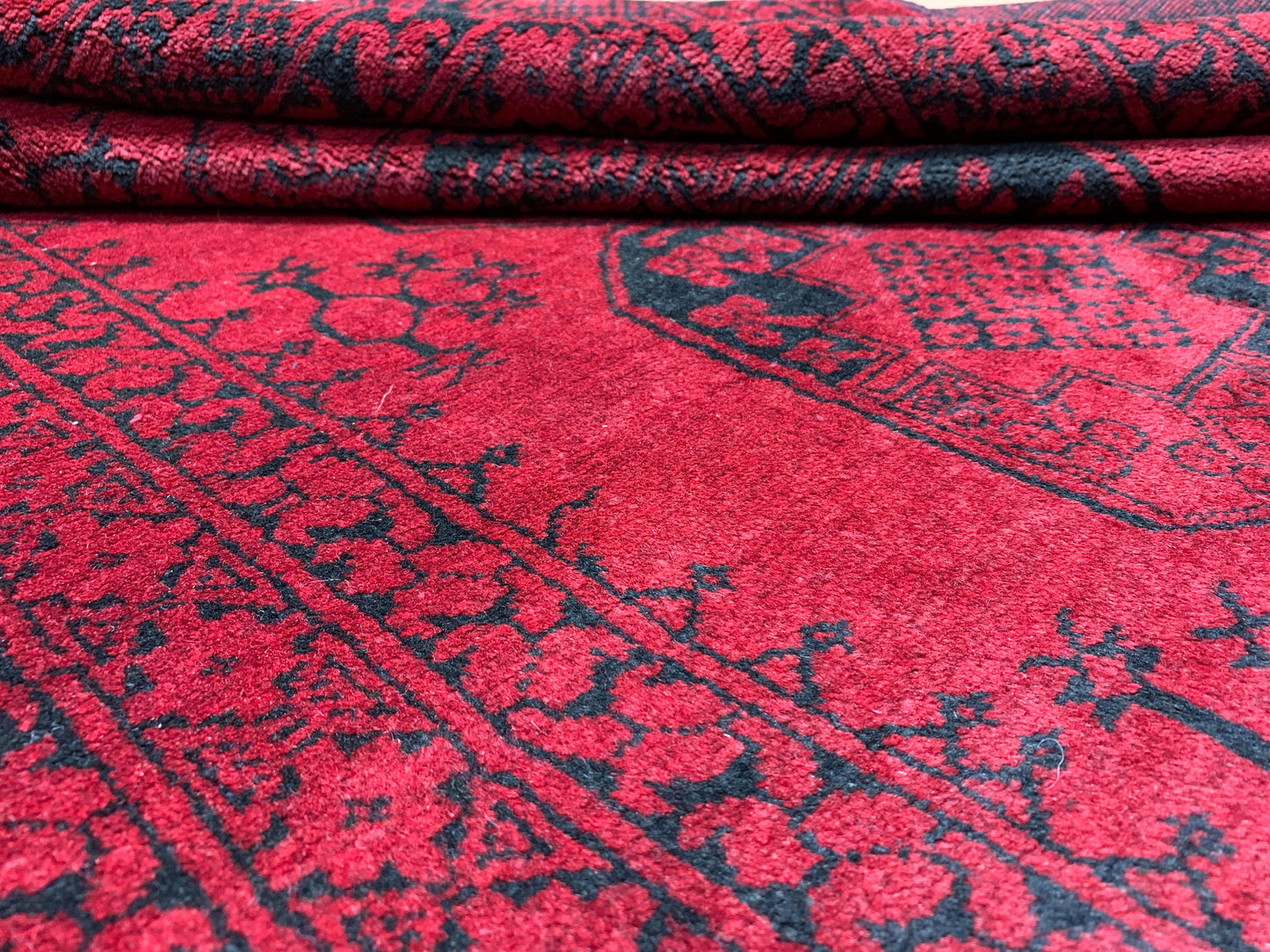 Vintage Fil Pai design Rug, Afghan Hand Knotted Wool Rug, Famous Turkmen Rug, Red Khal Muhammadi Rug, Home Decor Rug, Living Room Rug 5x6 ft
