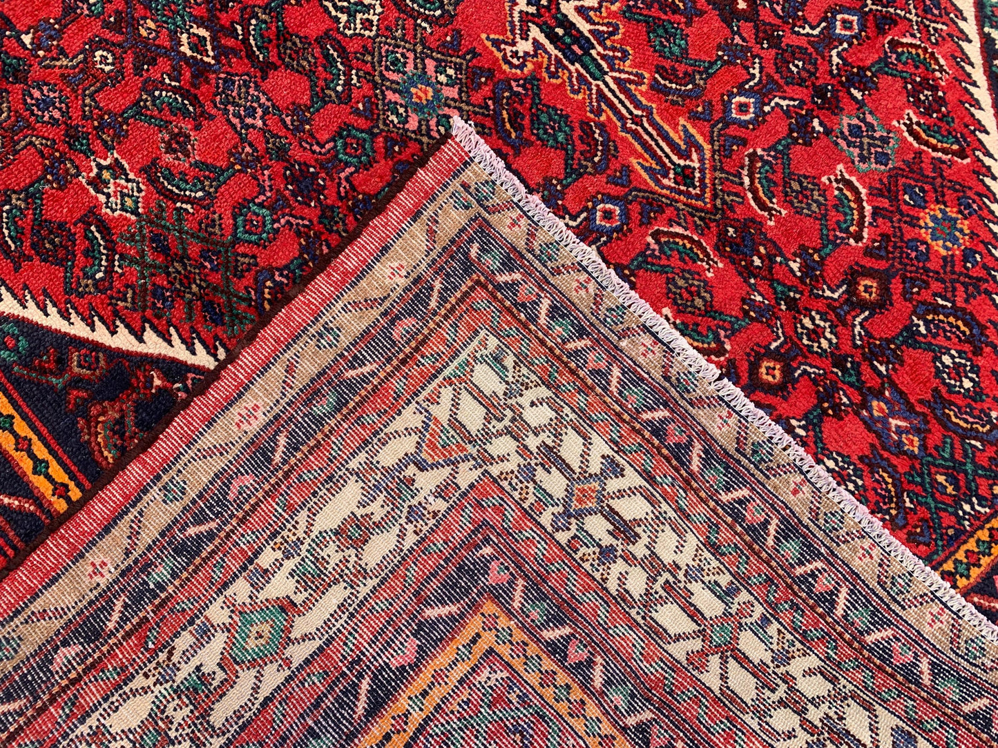 7x10 ft Vintage Caucasian design Rug, Afghan Hand Knotted Wool Rug, Turkmen Tribal Rug, Geometric Oriental Rug, Living Room Dining Room Rug.