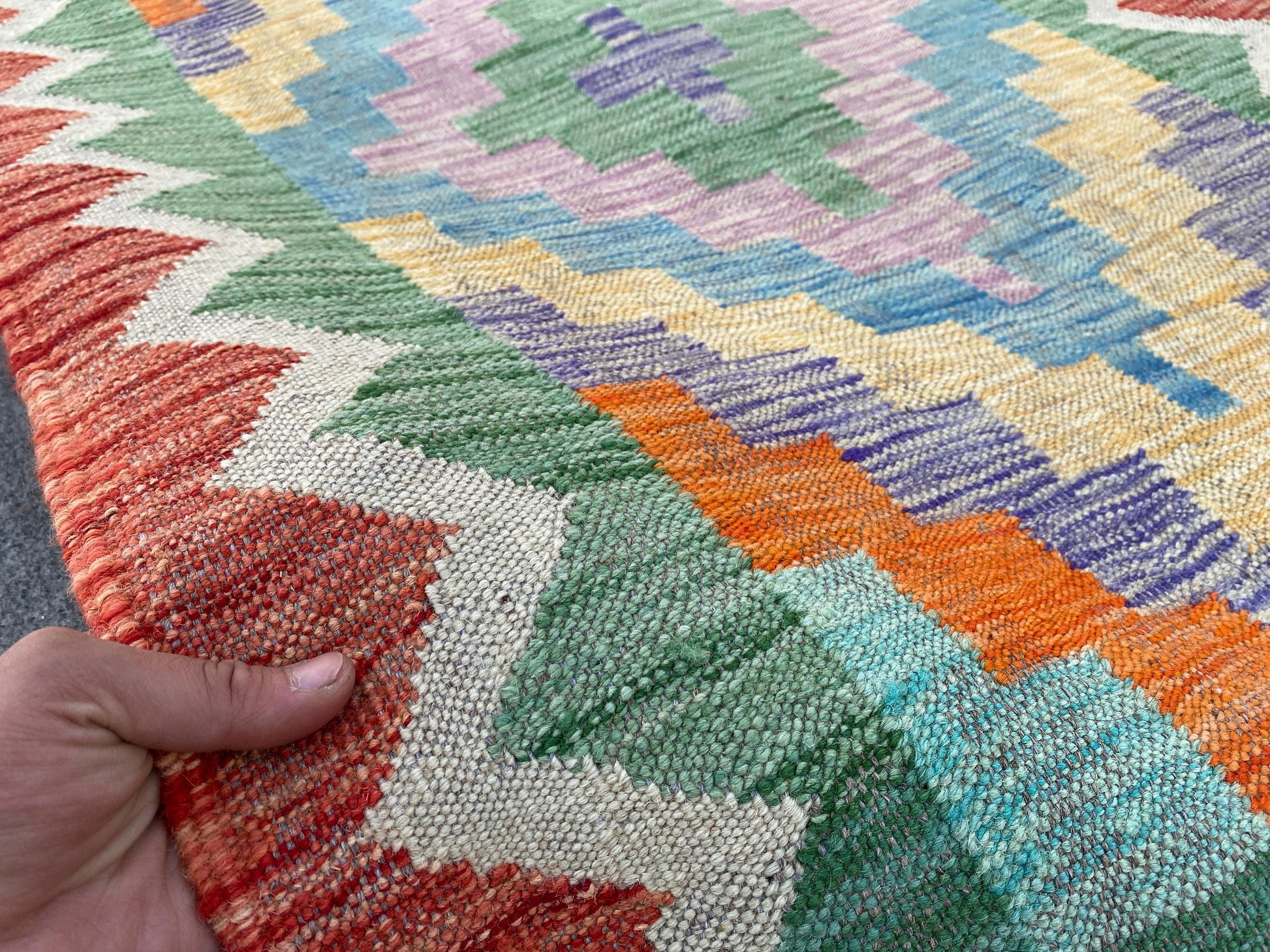Maimana Runner sumak Kilim Rug 3x13 ft Afghan Hand woven Kilim Rug, Geometric Kilim Rug, Modern Art Rug, Home Decor Rug, Hallway Runner Rug.