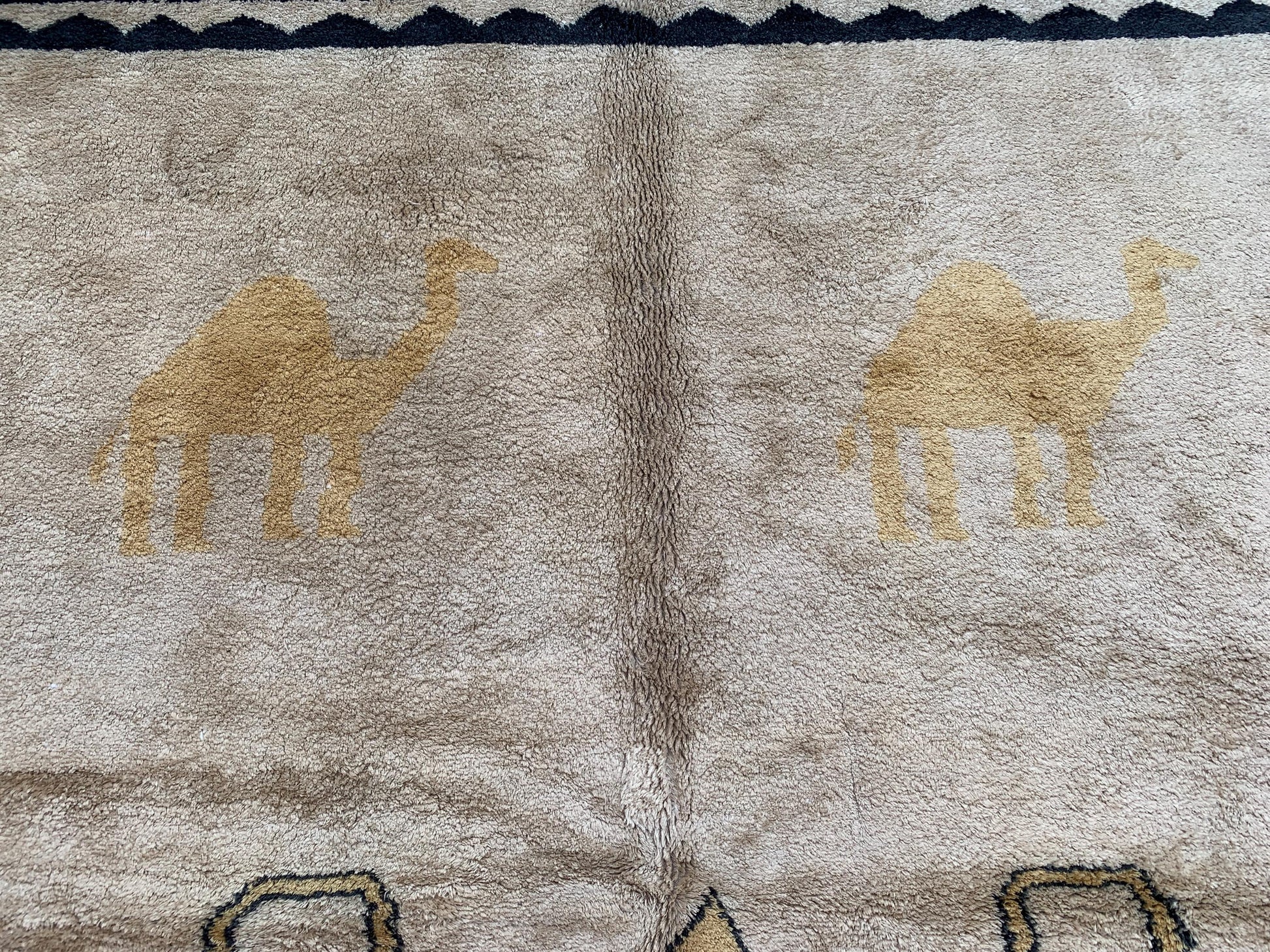 Beige Yellow Silk Rug 6x8 Ft Handmade Afghan Silk Rug, Geometric Area Rug, Turkmen Silk Rug, Soft Pile Rug, Rugs for Bedroom Living Room Rug