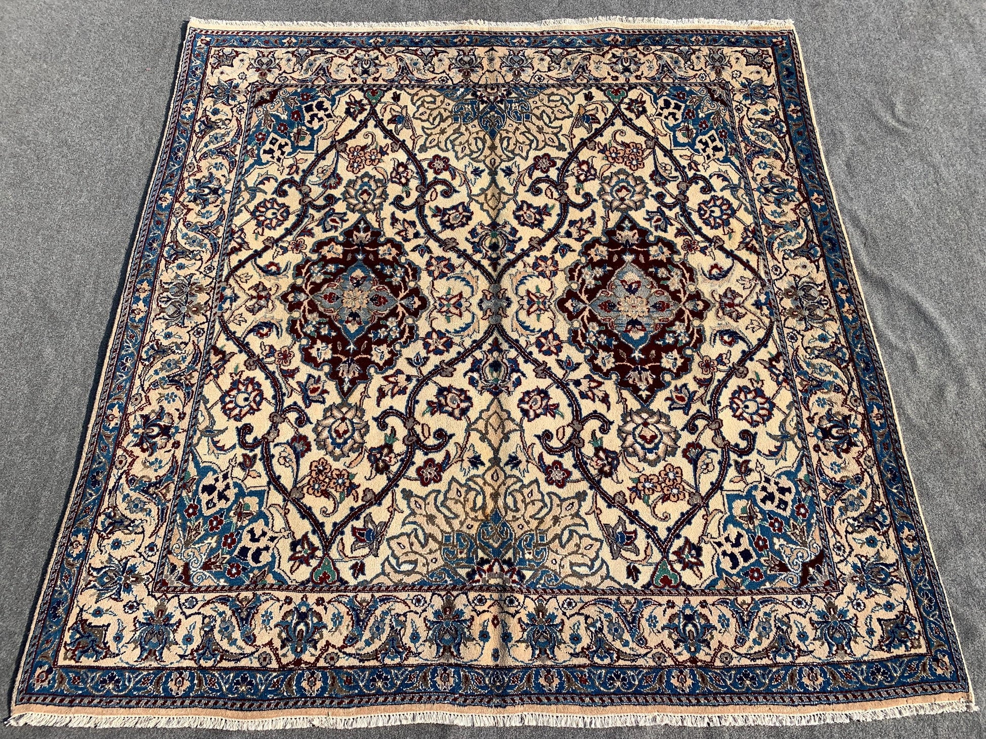 6x6 Square Rug, Natural Afghan Handmade Vintage Wool Rug, Geometric Area Rug, High Quality Rug, 190x190 Cm, Bedroom Rug, Living Room Rug etc
