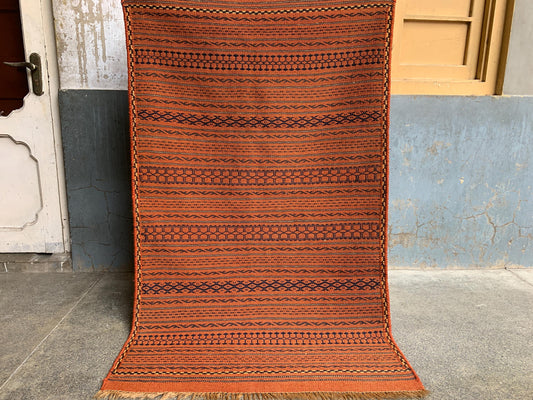 3x5 Ft Antique kilim Rug, Afghan Handmade kilim Rug, Laghari design kilim Rug, Flatweave Oriental kilim Rug, Rugs for Kitchen Hallway Rug.