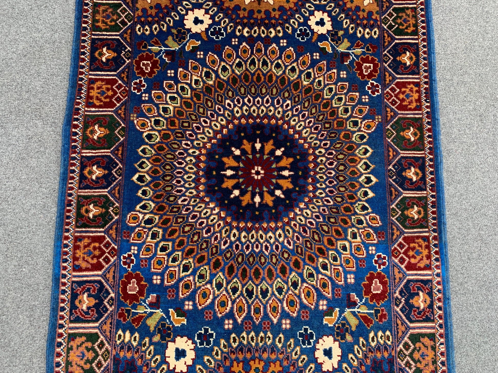 3x4 Ft Amazing Floral Rug, Afghan Hand Knotted Rug, Good Pile Rug, Bukhara design Rug, Oriental Wool Rug, Best for Office Rug, Bedroom Rug.