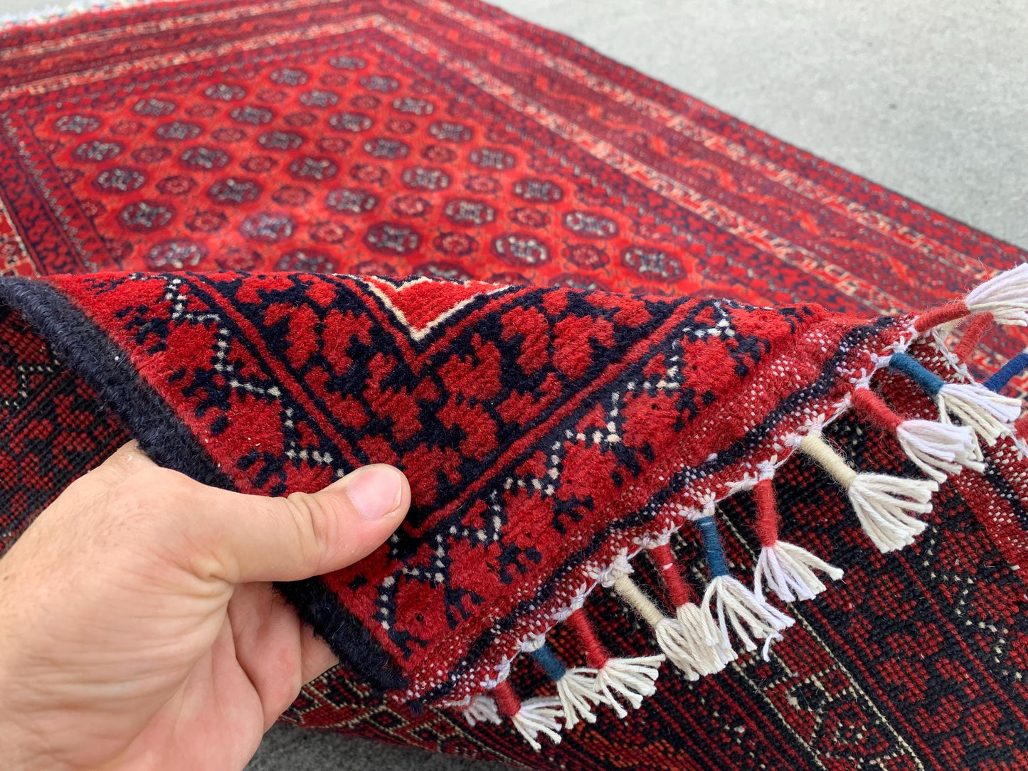 3x5 Ft Amazing Red Khoja Roshni Rug, Afghan Handmade Wool Rug, Oriental Area Rug, Home Decoration Rug, Rugs for Bedroom Kitchen Hallway Rug.
