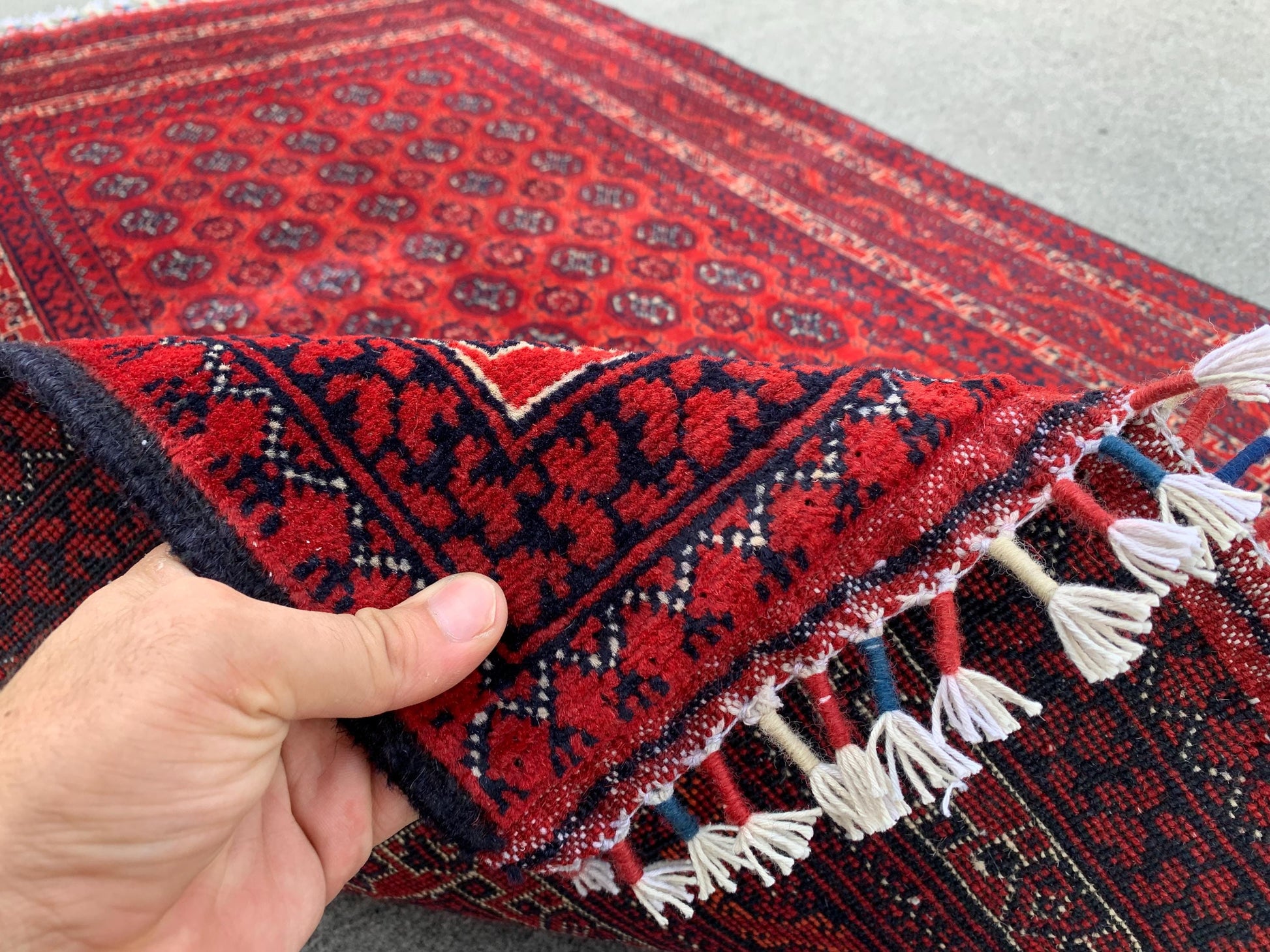 3x5 Ft Amazing Red Khoja Roshni Rug, Afghan Handmade Wool Rug, Oriental Area Rug, Home Decoration Rug, Rugs for Bedroom Kitchen Hallway Rug.
