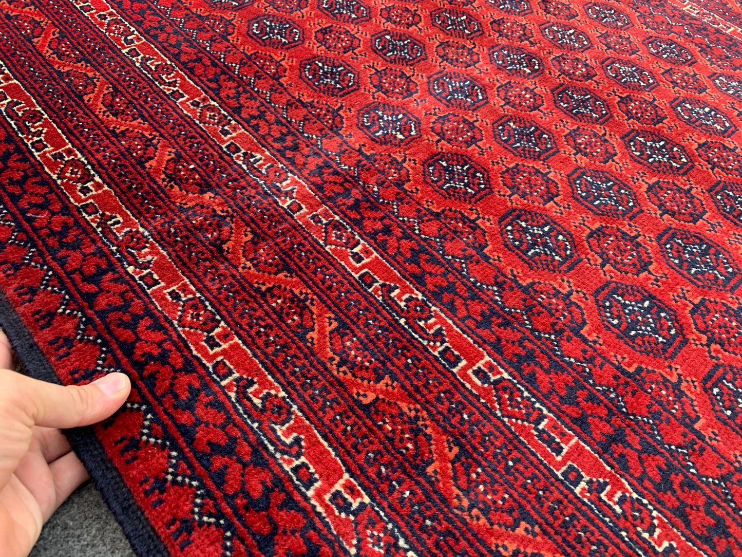3x5 Ft Amazing Red Khoja Roshni Rug, Afghan Handmade Wool Rug, Oriental Area Rug, Home Decoration Rug, Rugs for Bedroom Kitchen Hallway Rug.