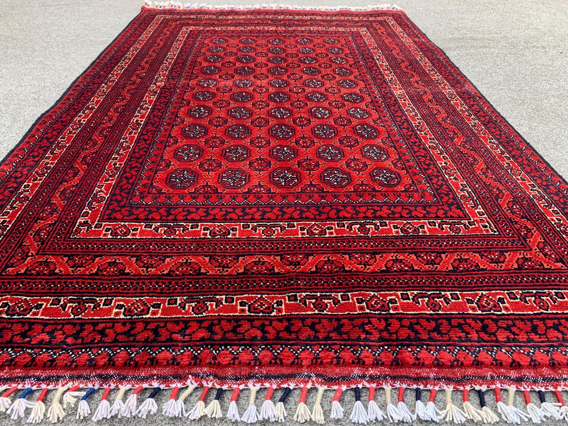 3x5 Ft Amazing Red Khoja Roshni Rug, Afghan Handmade Wool Rug, Oriental Area Rug, Home Decoration Rug, Rugs for Bedroom Kitchen Hallway Rug.