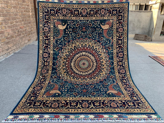 5x7 Ft Amazing Floral Rug, Natural Afghan Hand Knotted Rug, Geometric Area Rug, Good Pile Rug Oriental Wool Rug, Bedroom Rug Living Room Rug
