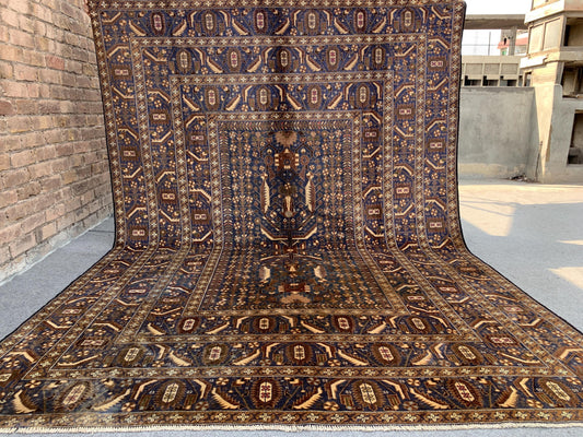 Antique Baluchi Rug 7x10 Ft Afghan Hand Knotted Wool Rug, One of s kind Vintage Rug, Oriental Rug, Tribal Rug, Bedroom Rug, Living Room Rug.