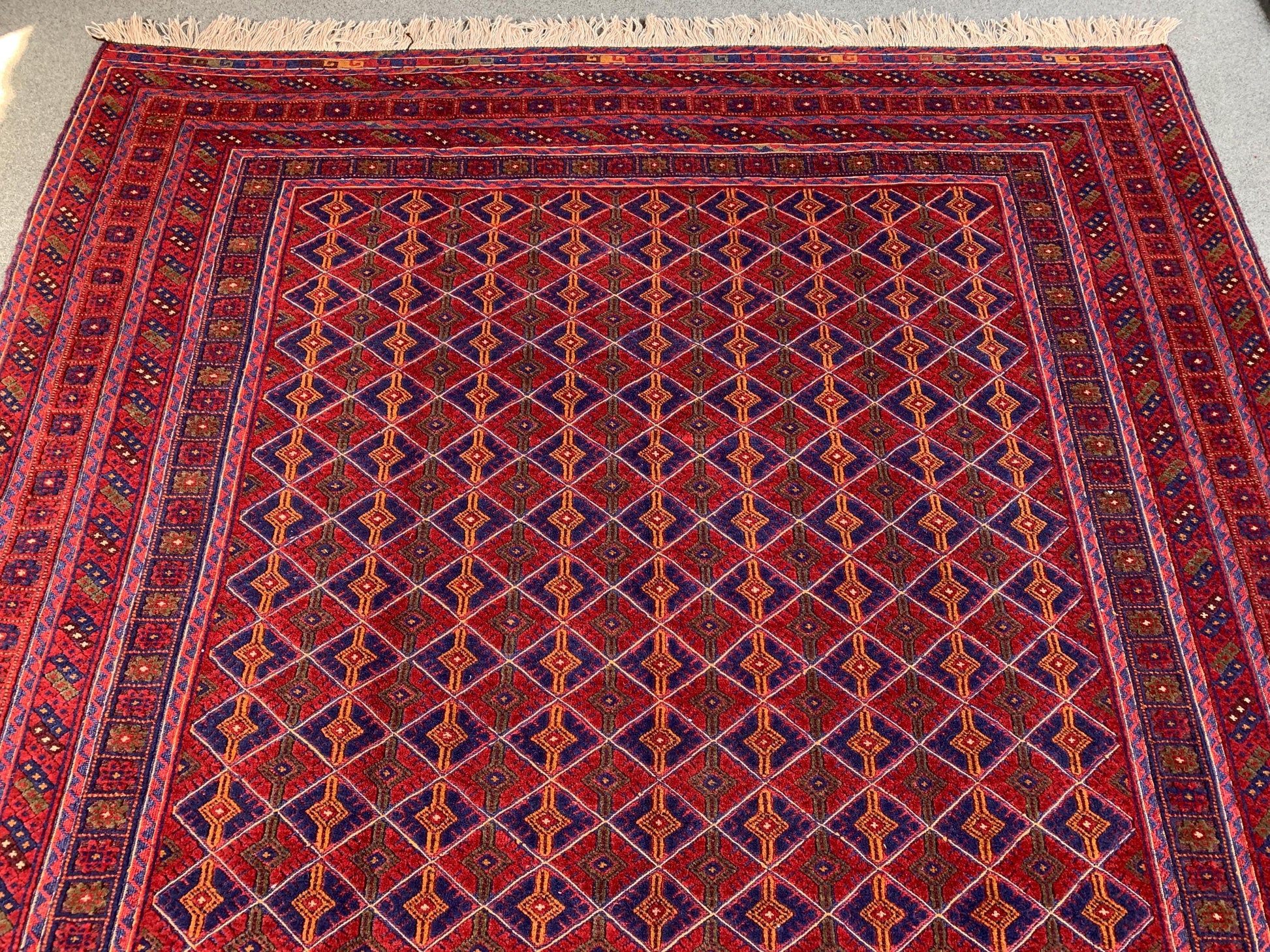 6x9 Ft Amazing Red Blue kilim Rug, Afghan Hand knotted Wool kilim Rug, Good Quality kilim Rug, Home Decor Rug, Bedroom Rug, Living Room Rug.