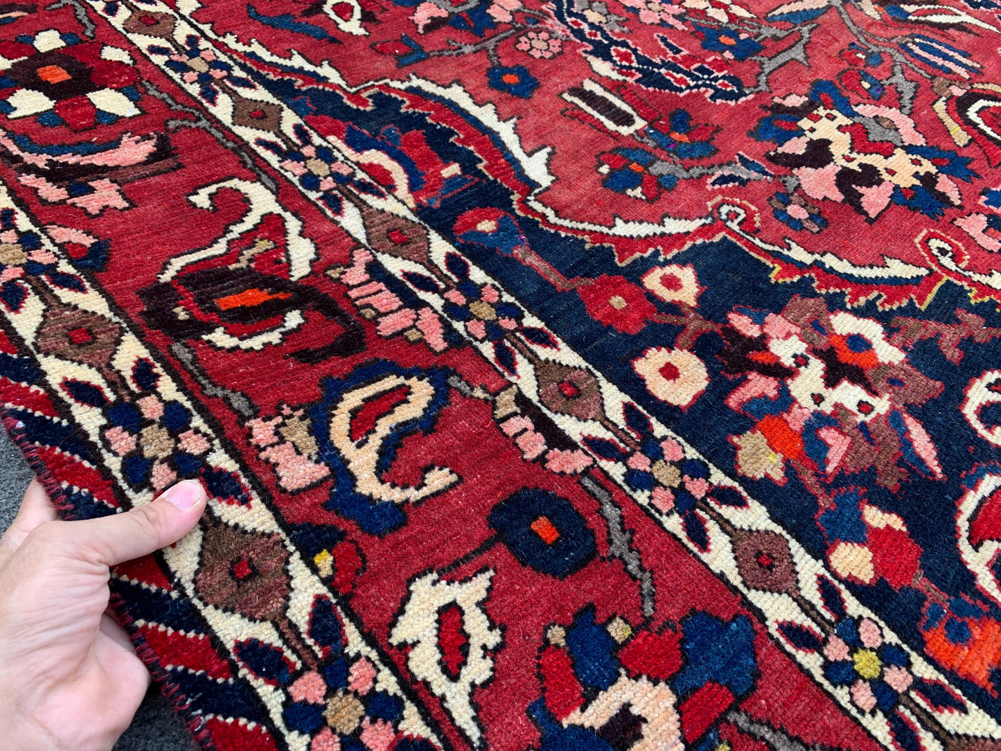 Antique Afghan Rug 7x10 Ft Hand knotted Wool Rug, Vintage Oriental Rug, Geometric Area Rug, Turkmen Tribal Rug, Dining Table Living Room Rug