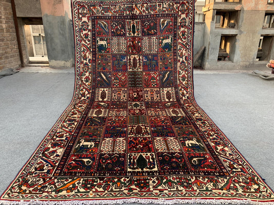 5x10 Ft Vintage Pictorial Rug, Afghan Hand Knotted Rug, Oriental Wool Rug, Antique Tribal Rug, Home Decor Rug, Bedroom Rug, Living Room Rug.