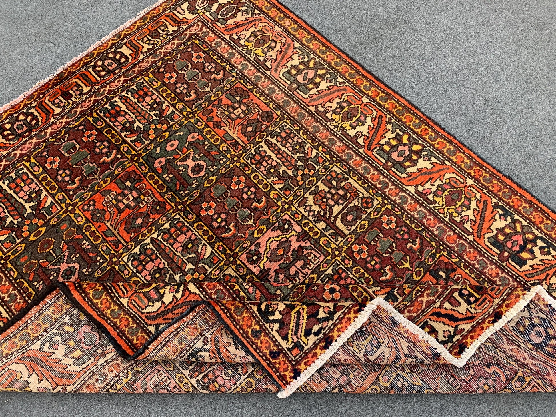 Vintage Tree of life design Rug 5x6 Ft Afghan Hand Knotted Rug, Oriental Turkmen Rug, Antique Tribal Wool Rug, Bedroom Rug, Living Room Rug.