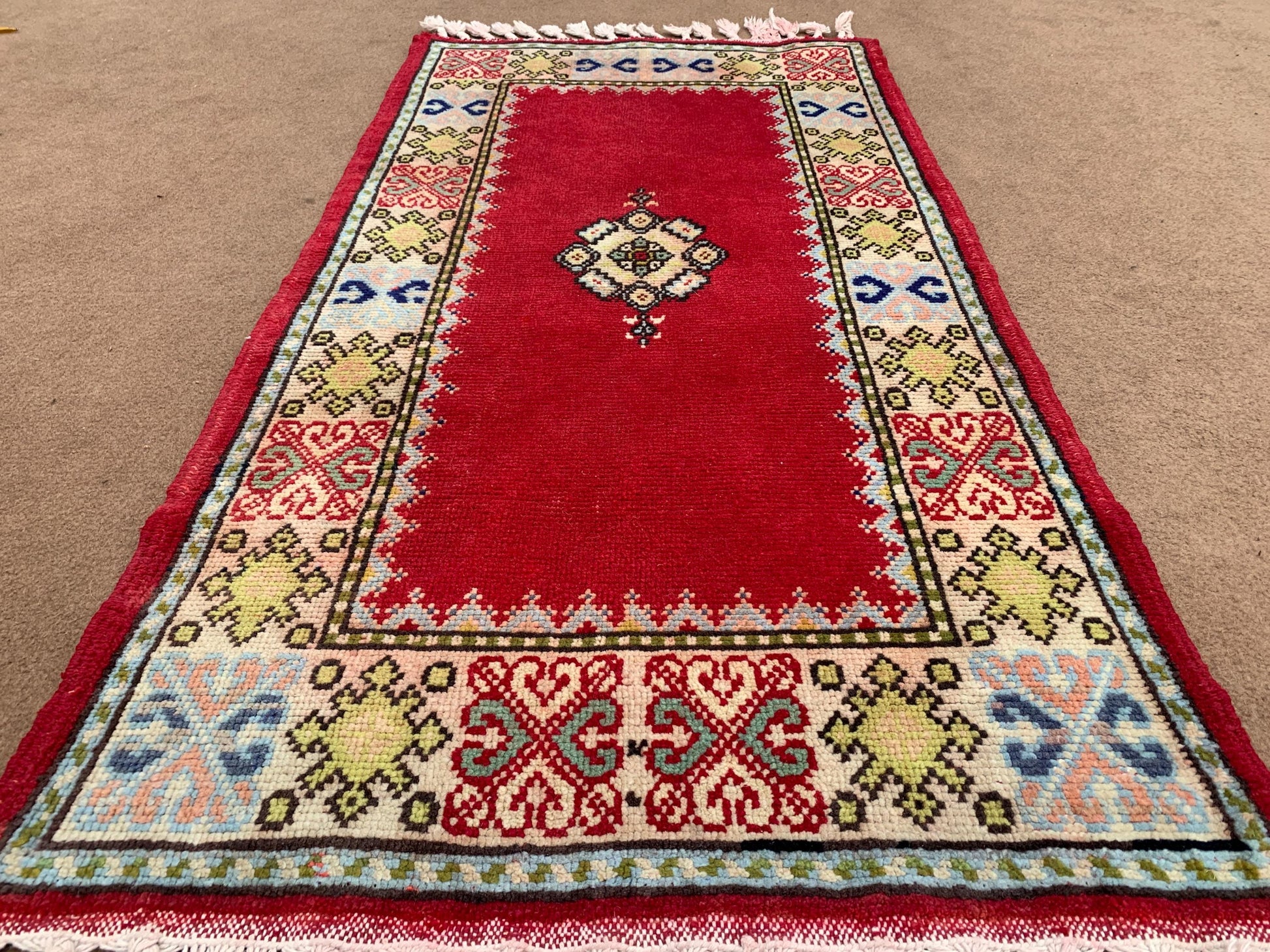2x4 Small Rug, Afghan Handmade Rug, Geometric Area Rug, Vintage Rug, Oriental Rug, Tribal Rug, Small Gift Rug, Rugs for Bedroom Hallway Rug.