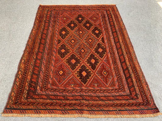 Amazing Vintage kilim Rug, Afghan Hand Knotted kilim Rug, Mashwani kilim Rug, Geometric Area Rug, Oriental Wool Rug, Bedroom Rug Hallway Rug