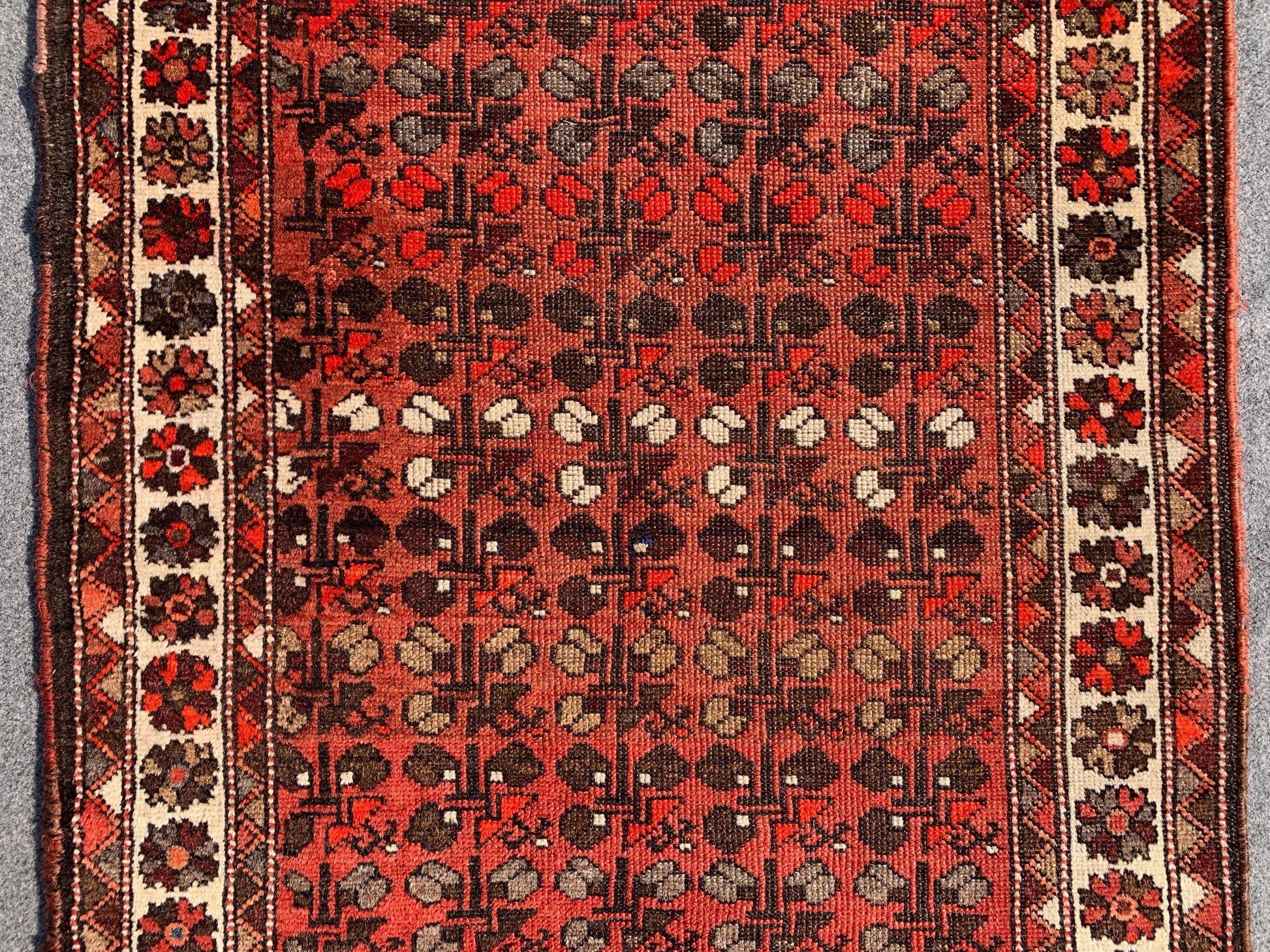 3x10 Ft Antique Afghan Runner Rug, Hand Knotted Runner Rug, Low Pile Rug, Vintage Floral Runner Rug, Oriental Runner Rug Hallway Runner Rug.