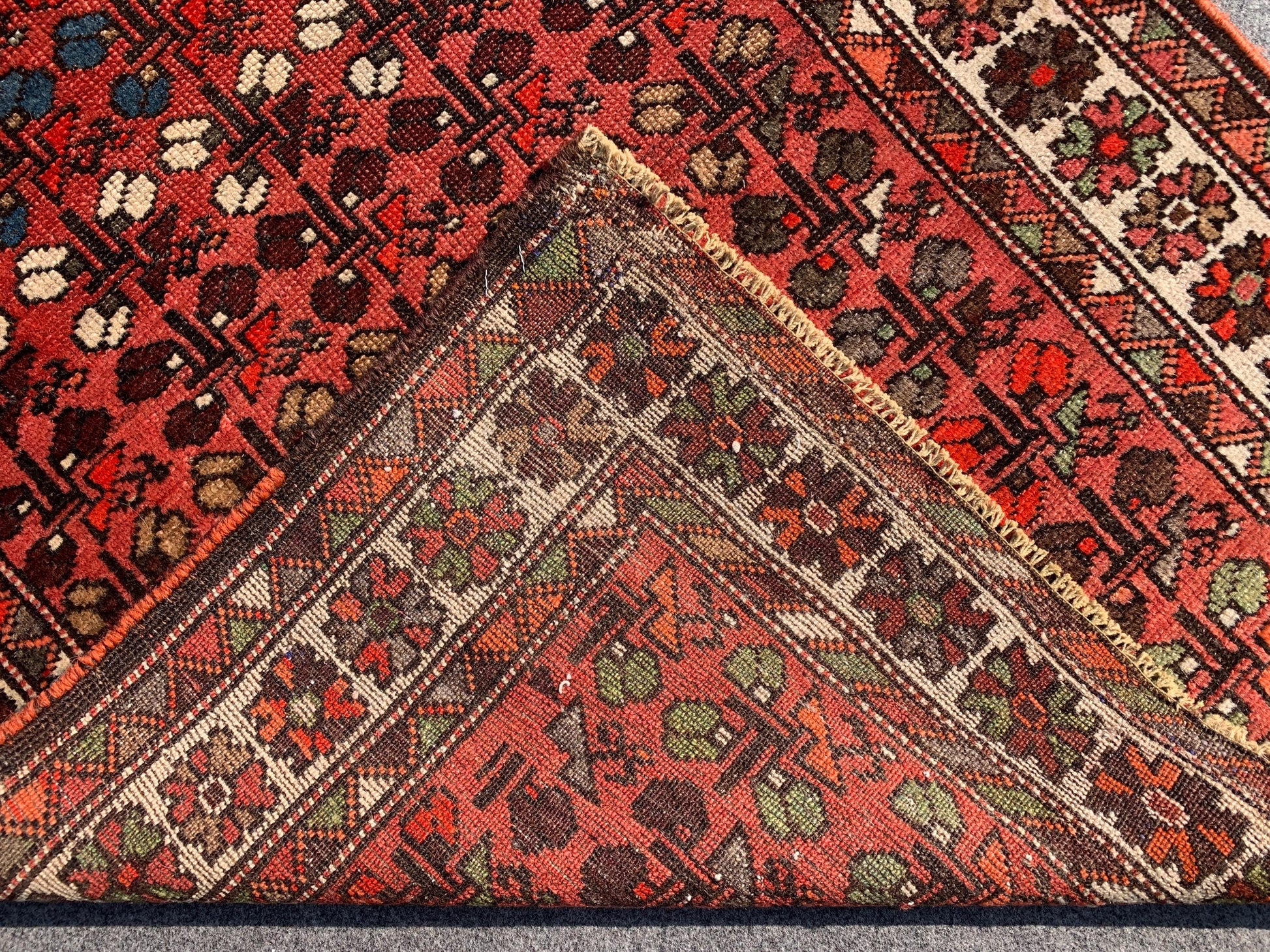 3x10 Ft Antique Afghan Runner Rug, Hand Knotted Runner Rug, Low Pile Rug, Vintage Floral Runner Rug, Oriental Runner Rug Hallway Runner Rug.