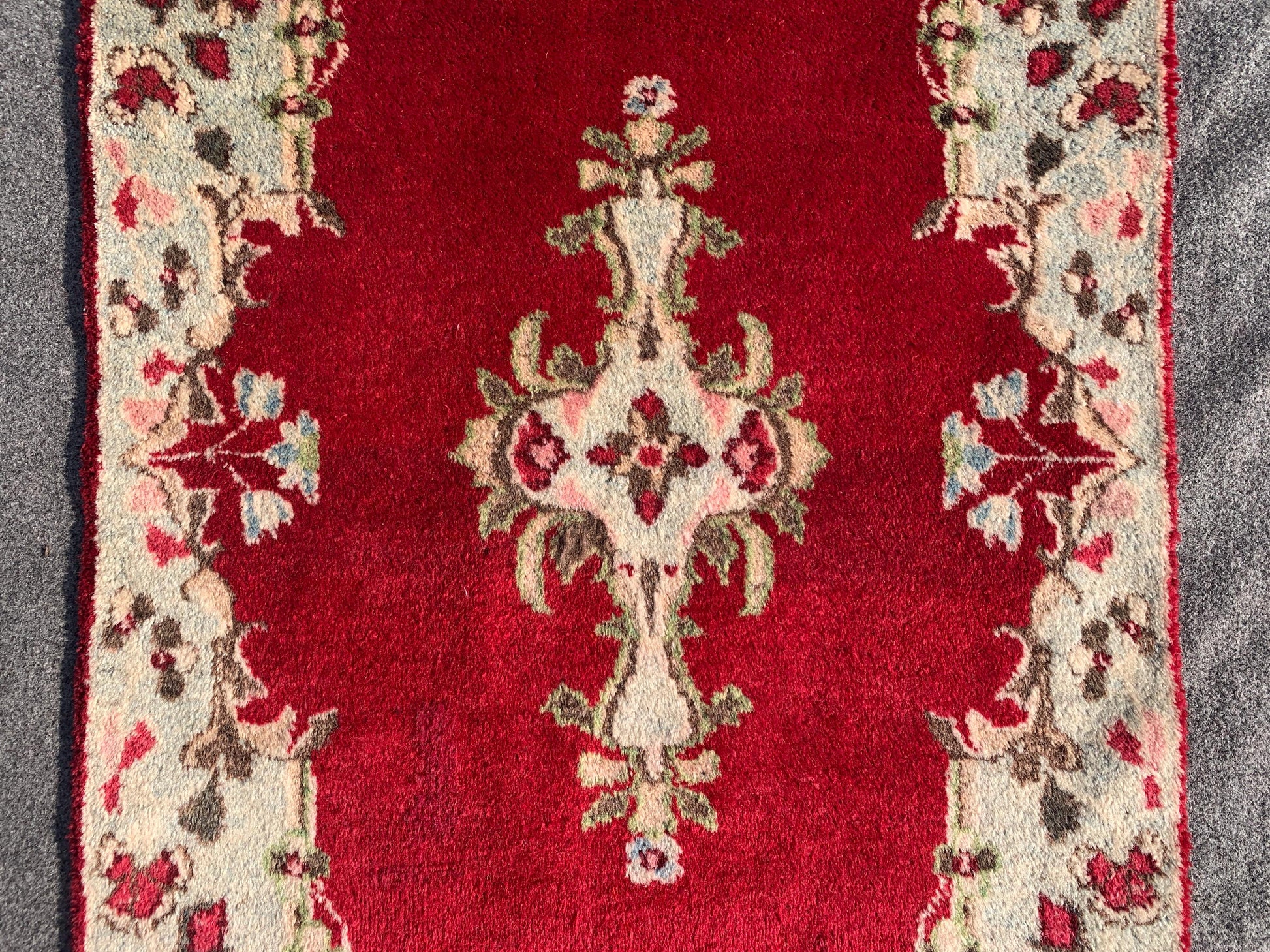 Amazing Small Vintage Rug, 2x4 Ft Hand knotted Wool Rug, Geometric Area Rug, Small Afghan Rug, Small Hallway Rug, Oriental Rug, Kitchen Rug.