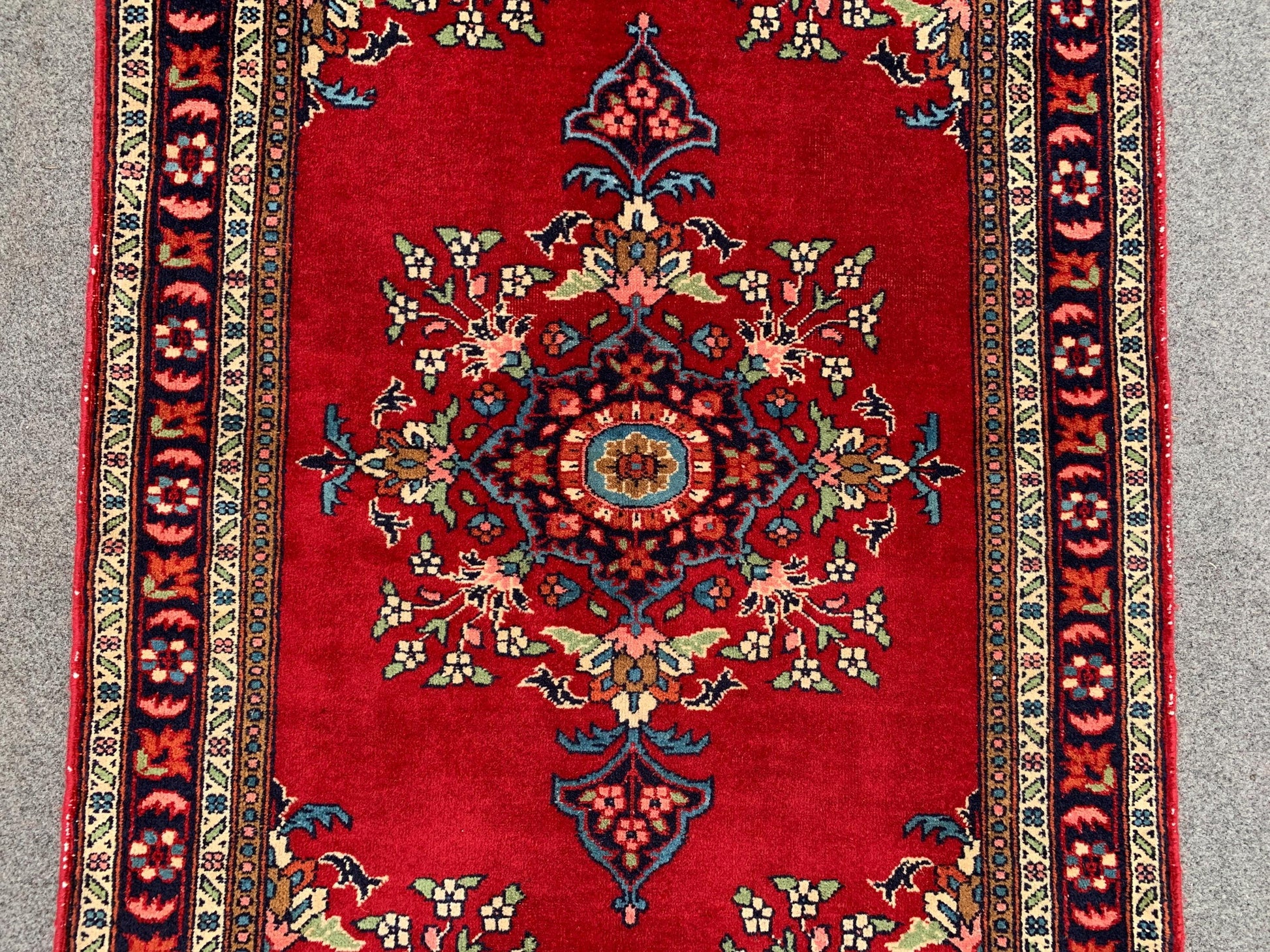 2x4 Ft Vintage Red Rug, Afghan Hand knotted Wool Rug, Geometric Area Rug, Oriental Rug Amazing Rug, Small Hallway Rug, Small Kitchen Rug etc