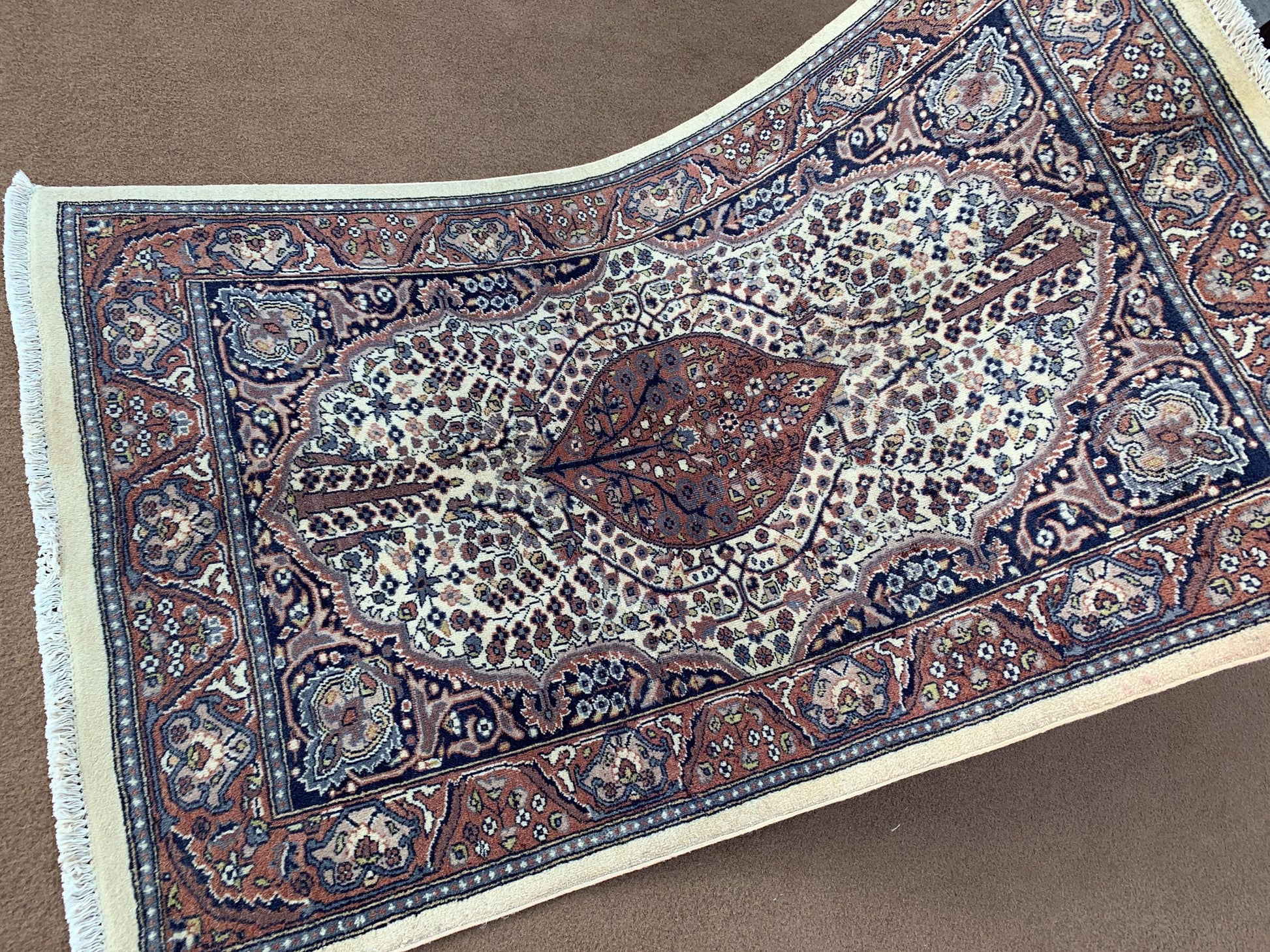 Amazing Afghan Rug, 3x4 ft Natural Hand Knotted Vintage Rug, Turkmen Tribal Rug, Geometric Area rug, Good Quality Rug, Best for Office Rug.