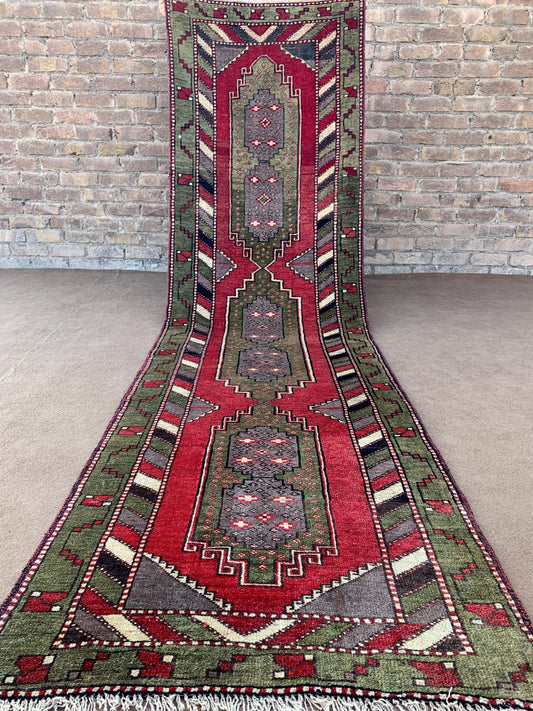 3x10 Ft Runner Rug, Afghan Handmade Runner Rug, Oriental Runner Rug, Turkmen Tribal Rug, Home Decor Rug, Bedroom Rug. Hallway Runner Rug.