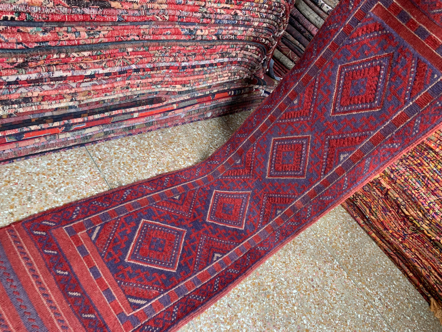 Runner Rug, 2x8 Ft Afghan Hand Knotted Runner Rug, Mashwani Runner Rug, Vintage Geometric Runner Rug, Oriental Wool Rug, Hallway Runner Rug.