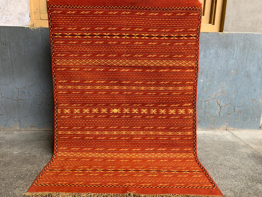 3x5 Vintage kilim Rug, Laghari design kilim Rug, Afghan Handmade kilim Rug, Flatweave kilim Rug, Oriental Rug, Rugs for Bedroom Hallway Rug.