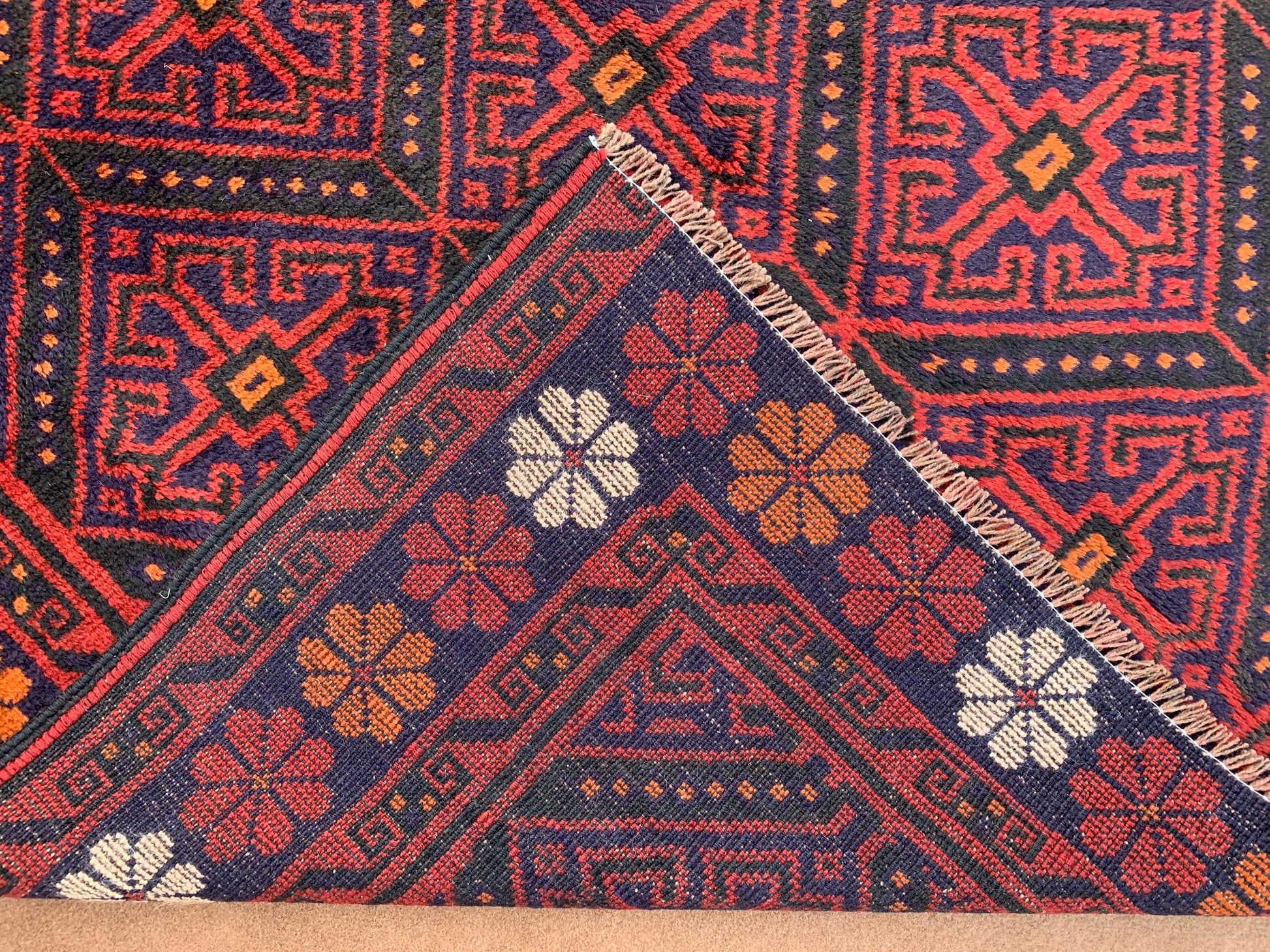 One of a kind Vintage Rug 5x7 ft Afghan Handmade Wool Rug, Oriental Turkmen Rug, Geometric Area Rug Home Decor Rug, Bedroom Living Room Rug.