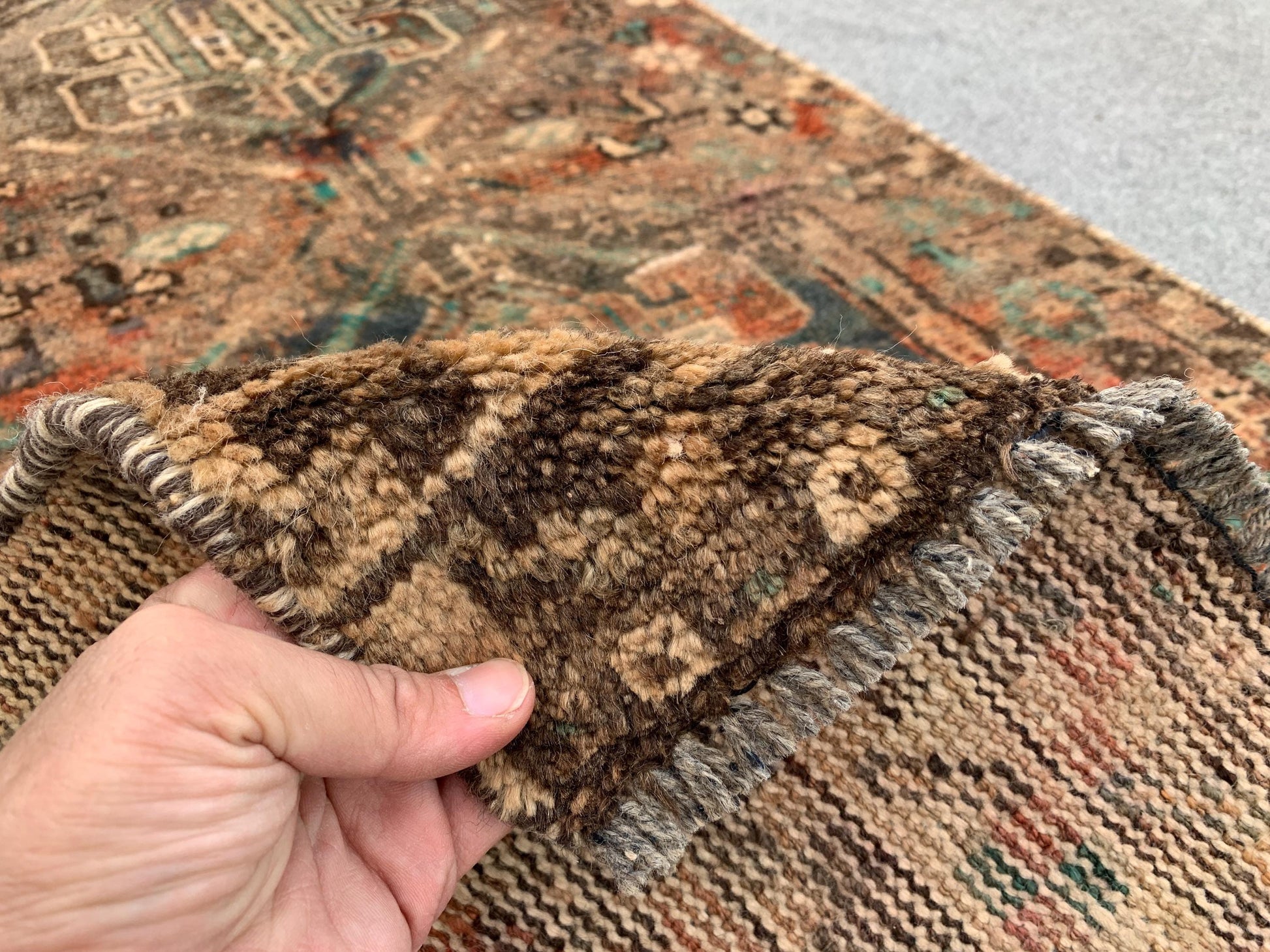2x5 Ft Antique Runner Rug, Afghan Hand Knotted Runner Rug, Vintage Runner Rug, Oriental Wool Rug, One of a kind Rug, Bedroom Rug Hallway Rug
