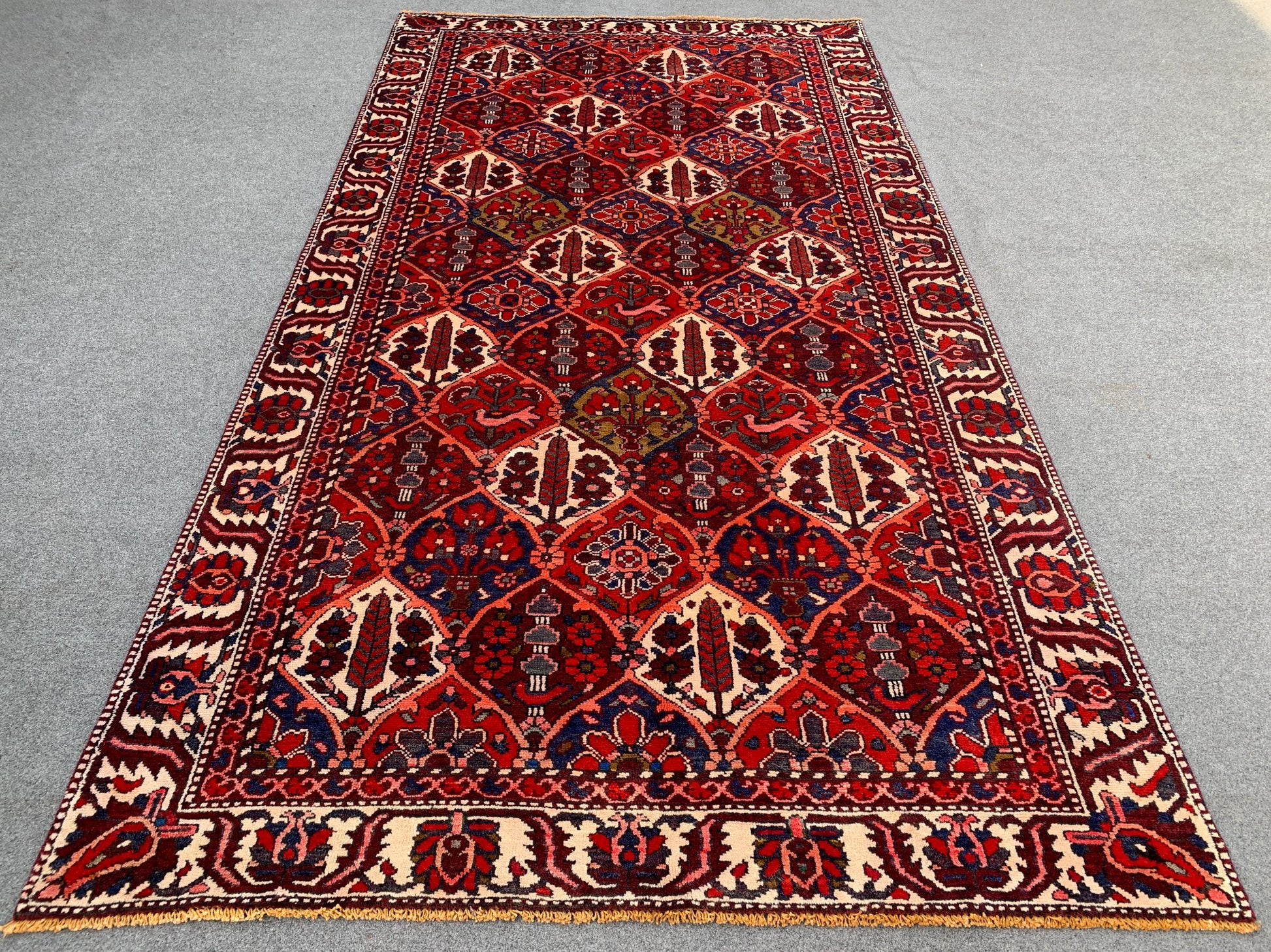 Vintage Rug 5x9 Ft Birds Floral design Rug, Afghan Hand Knotted Rug, Oriental Wool Rug, Turkmen Tribal Rug, Home Decor Rug, Living Room Rug.